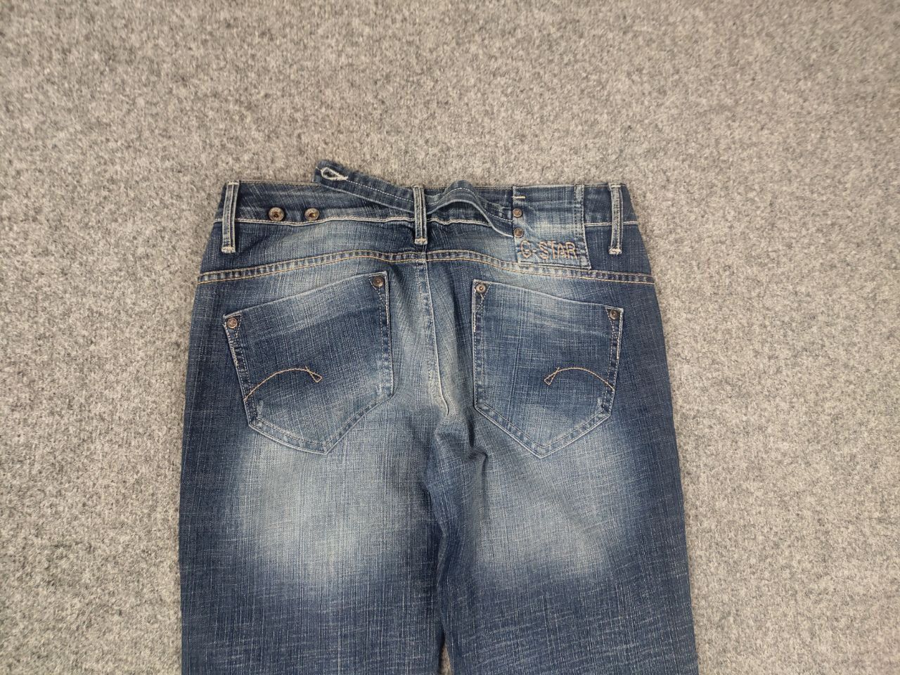 G-Star Vintage G Star Y2K Flared Jeans Low Rise Belt LBG Bootcut Size US 31 - 10 Thumbnail