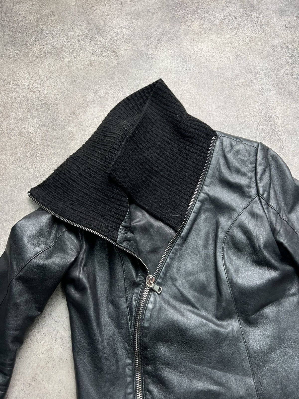 Vintage Vintage gorgeous asymmetrical leather jacket Size XS / US 0-2 / IT 36-38 - 5 Thumbnail