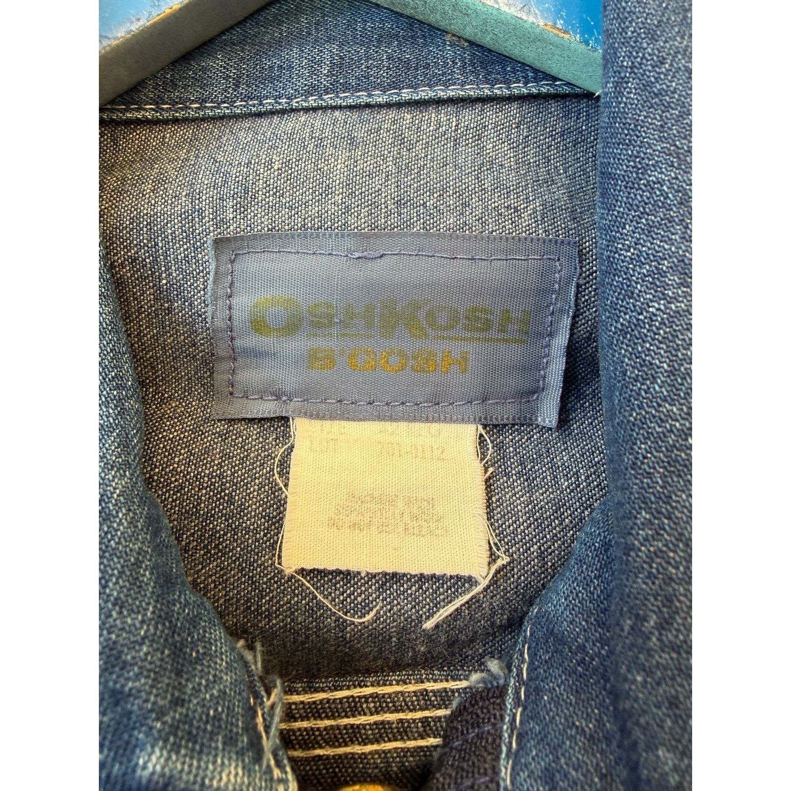 Oshkosh Vintage Oshkosh B'Gosh 60's Denim Indigo Chore Barn Coat Size US L / EU 52-54 / 3 - 8 Thumbnail