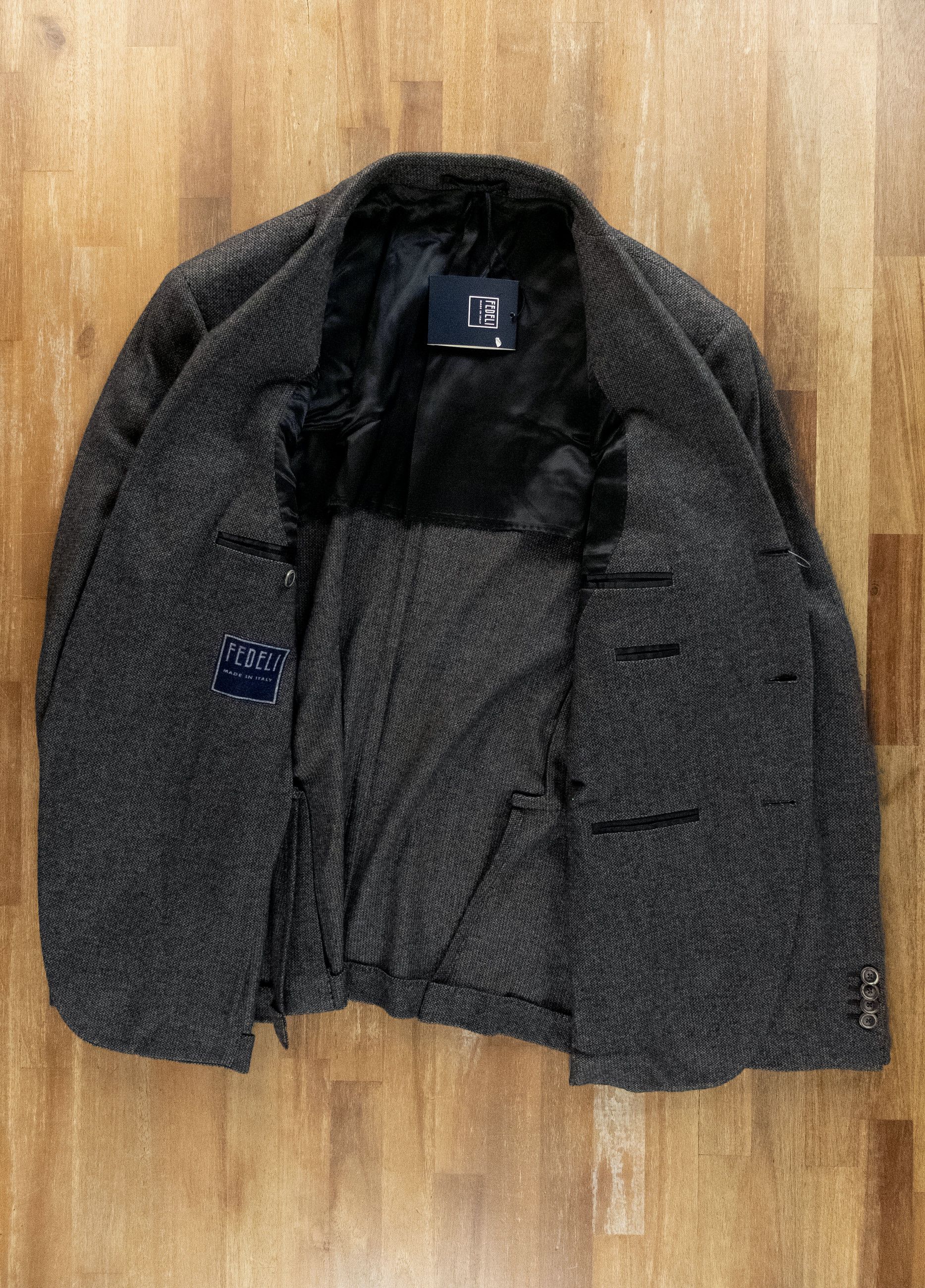 Fedeli FEDELI dark gray cashmere cotton sportcoat 46 56 Size 46R - 8 Thumbnail