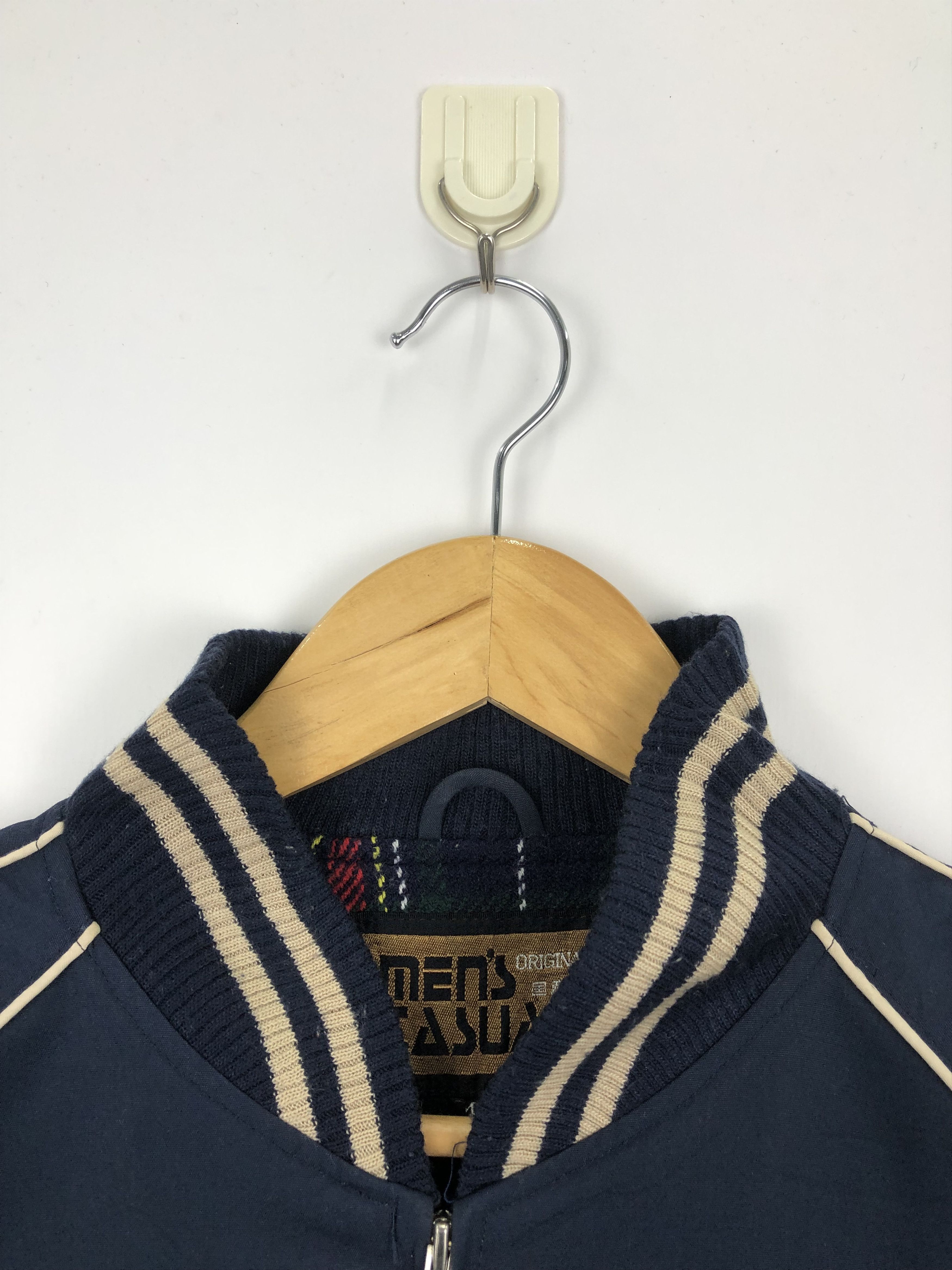 Japanese Brand Vintage 90s Japanese Brand Zipper Wool Denim Jacket V0435 Size US M / EU 48-50 / 2 - 8 Thumbnail