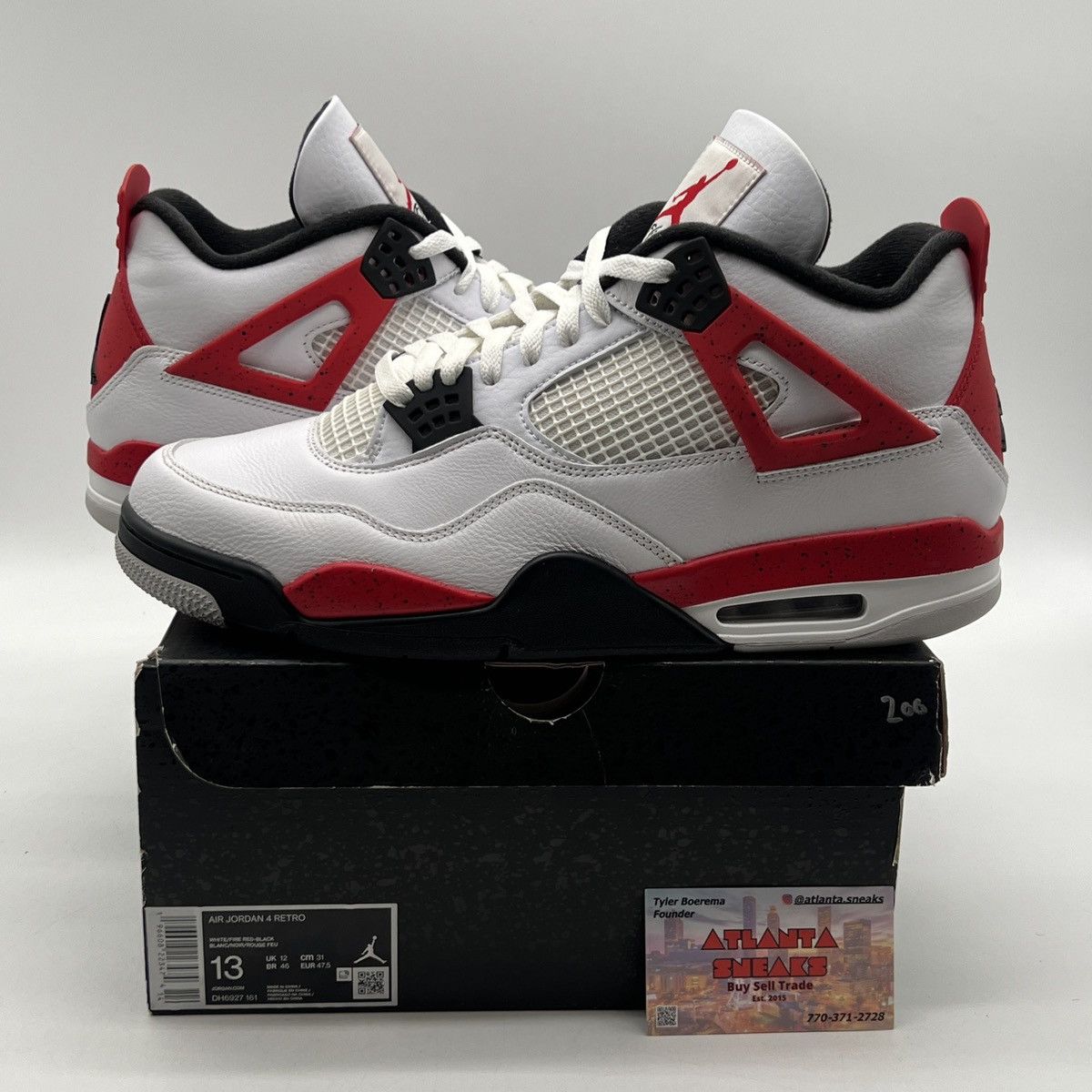 Jordan Brand Air Jordan 4 red cement Size US 13 / EU 46 - 1 Thumbnail