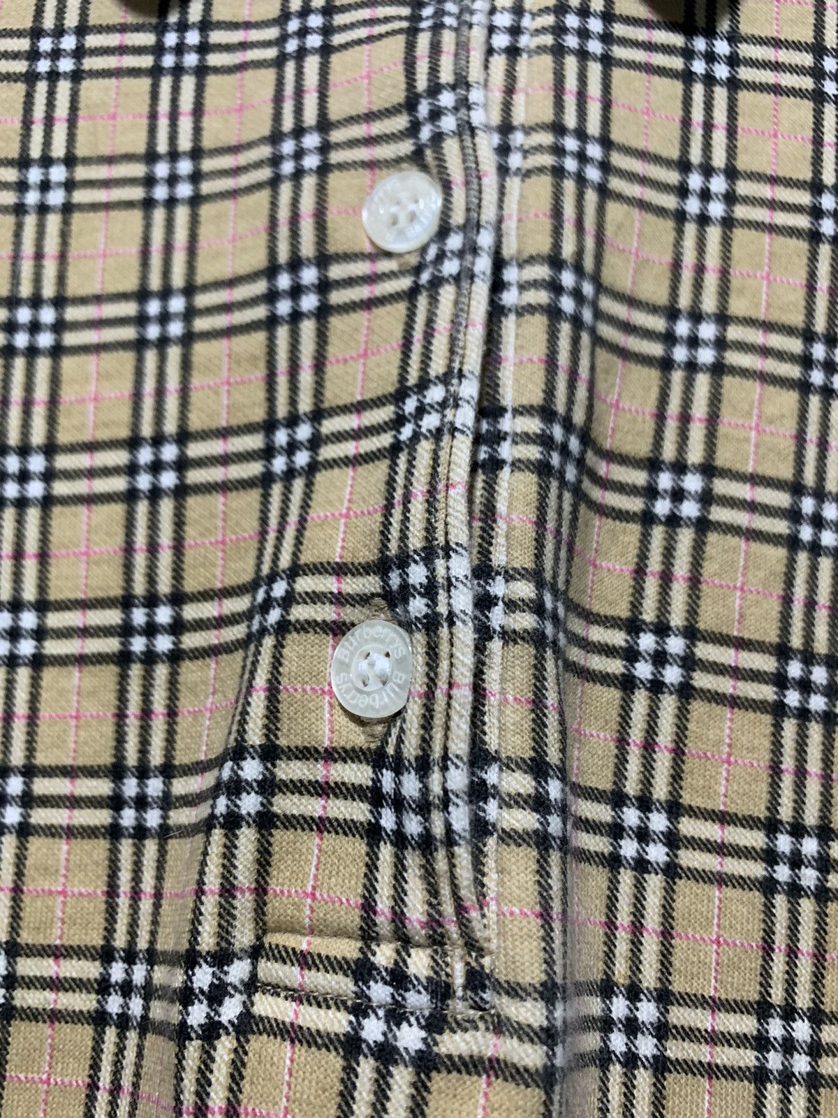 Burberry × Vintage Burberrys iconic Novacheck L/S polo shirt vintage Size L / US 10 / IT 46 - 4 Thumbnail
