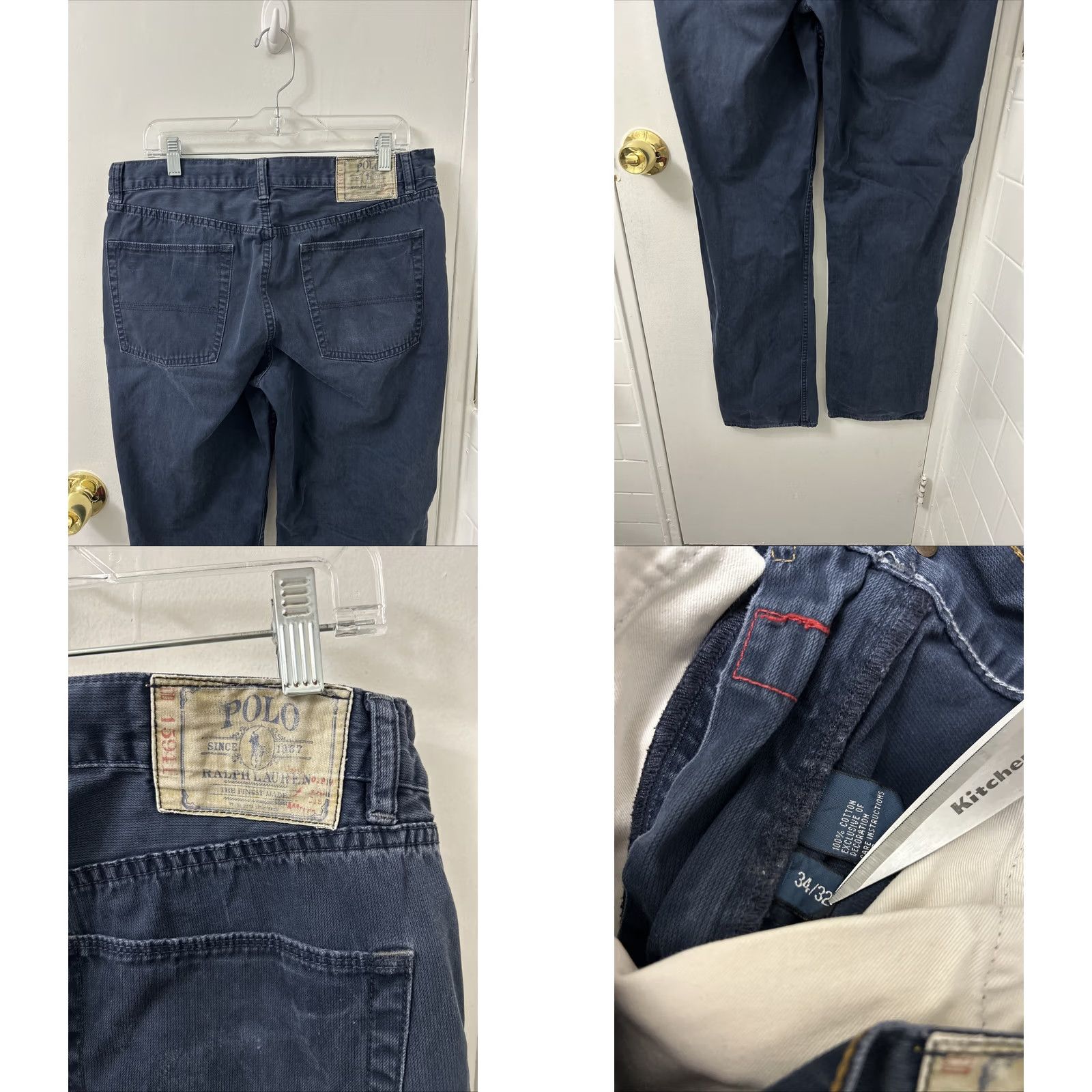 Polo Ralph Lauren Polo Ralph Lauren Pants Men 34x32 Corduroy Straight Leg Blue Winter Spring Fall Summer Khakis Classic Logo 90s USA Mens Size US S / EU 44-46 / 1 - 8 Thumbnail