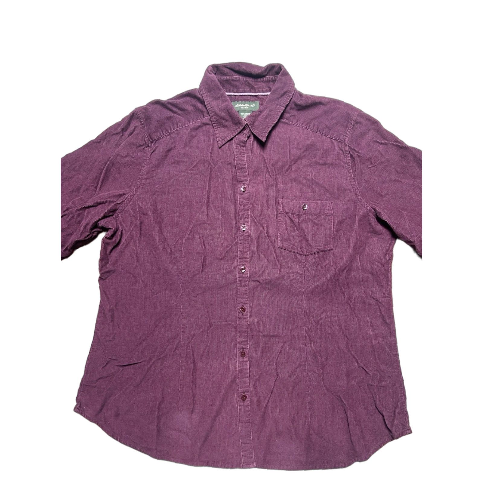 Eddie Bauer VINTAGE Eddie Bauer long sleeve button shirt corduroy maroon burgundy red Women XL Size XL / US 12-14 / IT 48-50 - 1 Thumbnail