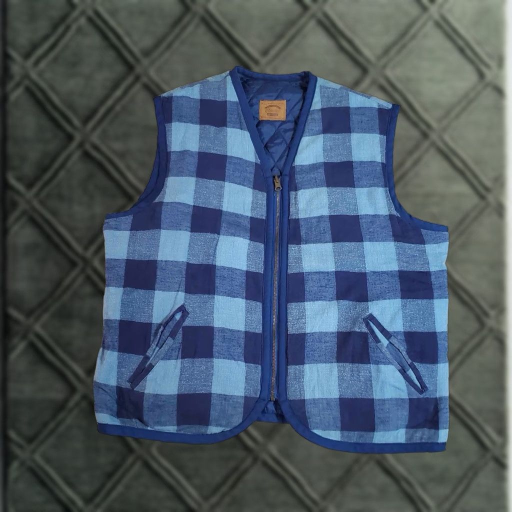 Vintage VINTAGE St. John's Bay Vest Blue Tartan Plaid Quilted Vest Mens XL Size US XL / EU 56 / 4 - 1 Thumbnail