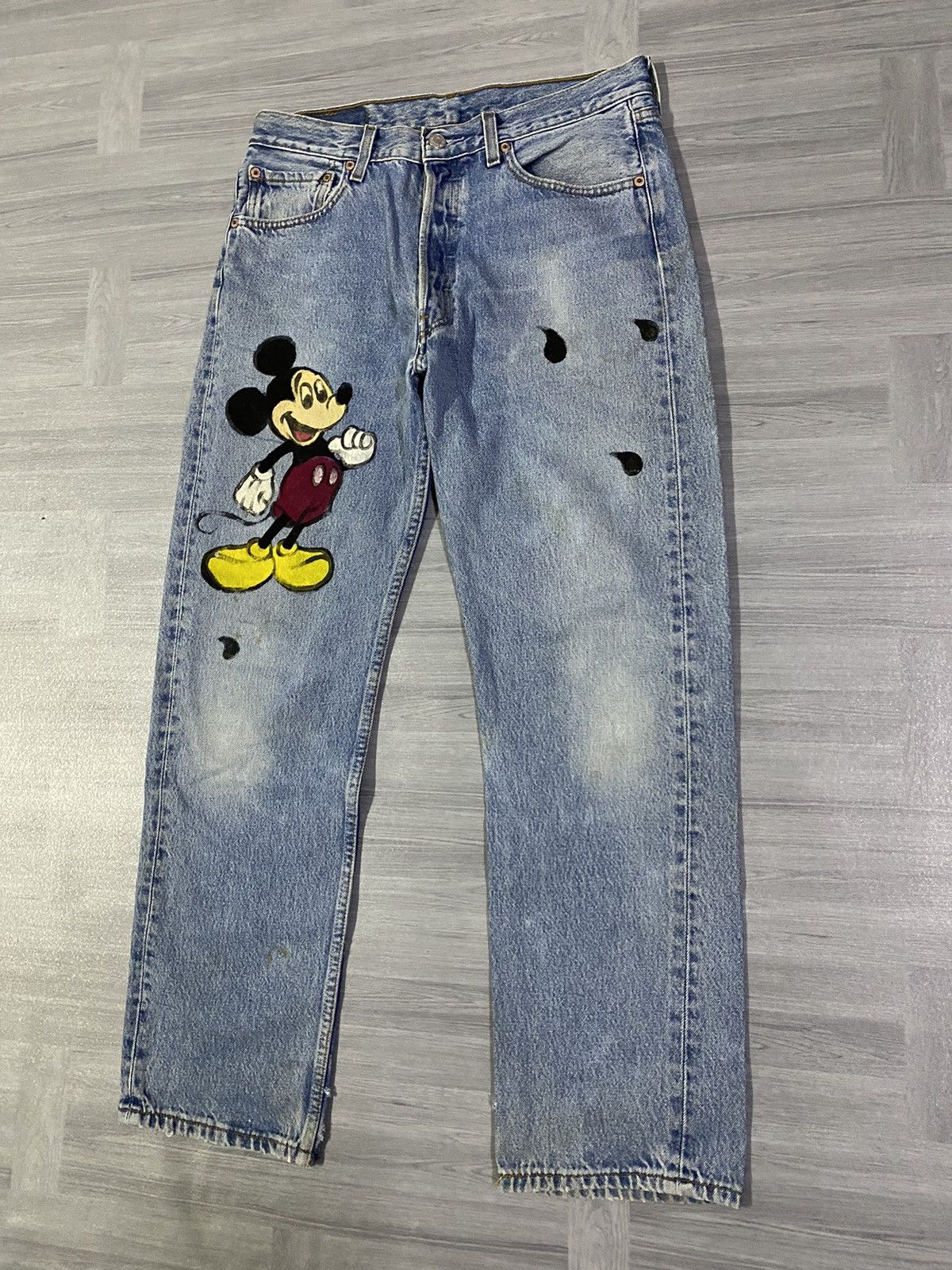Levi's Vintage 90s Levi’s 501 Jeans X Mickey Mouse Size US 32 / EU 48 - 2 Thumbnail