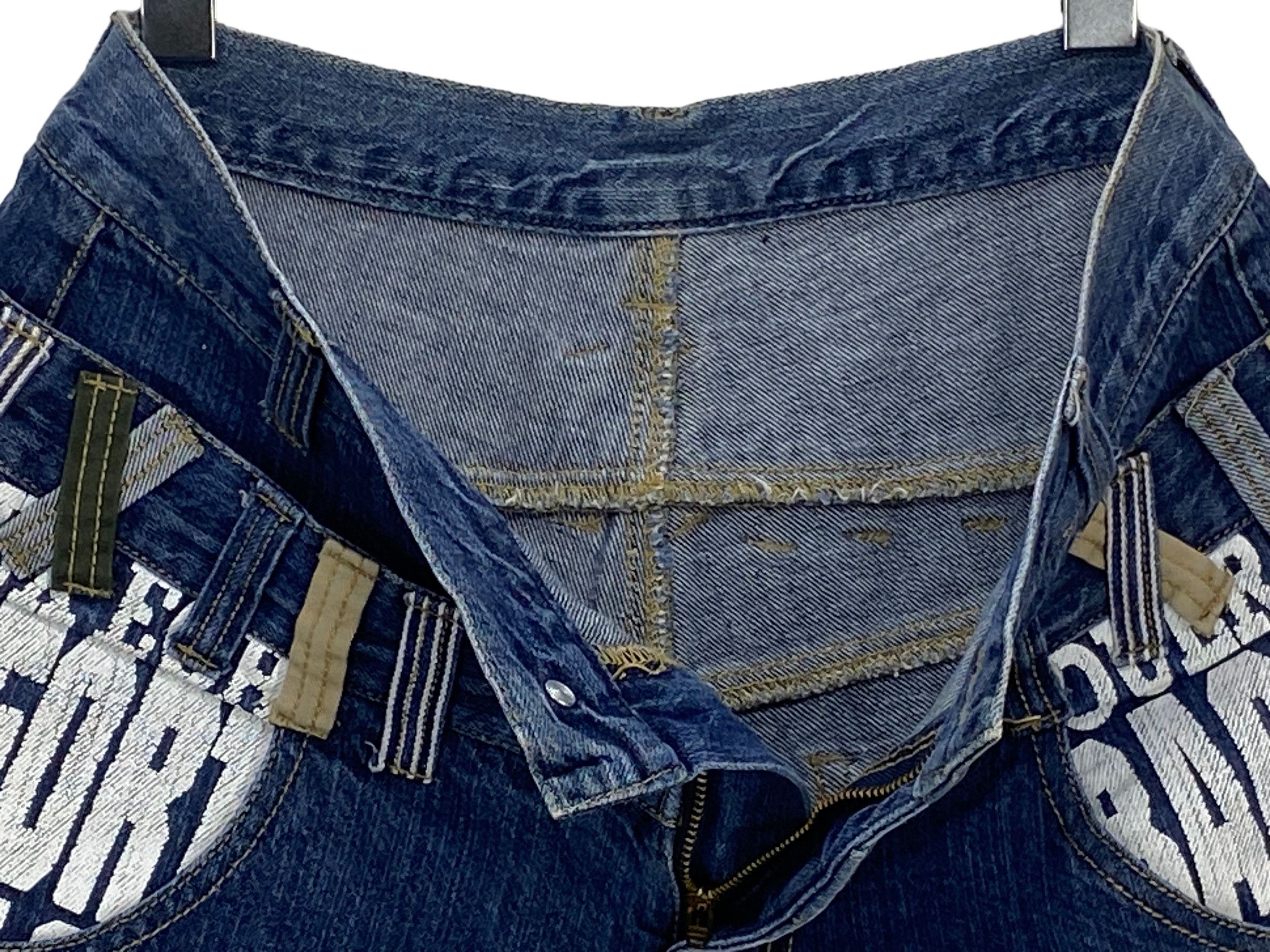 Japanese Brand Back & Forth Double Waist Denim Goth Punk Jeans Size US 29 - 7 Thumbnail