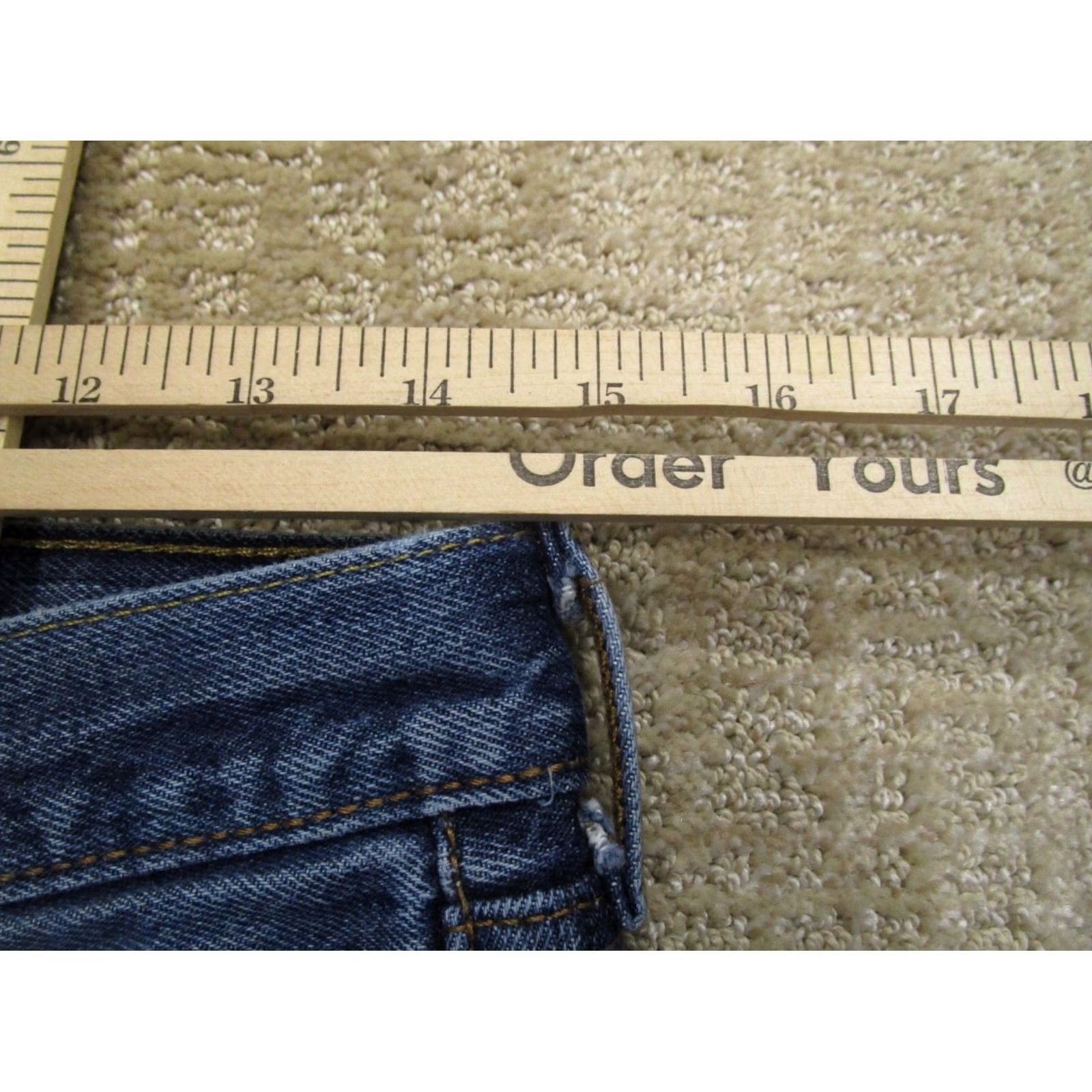 Levi's Levi's 501 Jeans Men 30x30 Blue Button Fly Regular Fit Denim Pant Dark Wash Size US 30 / EU 46 - 6 Thumbnail