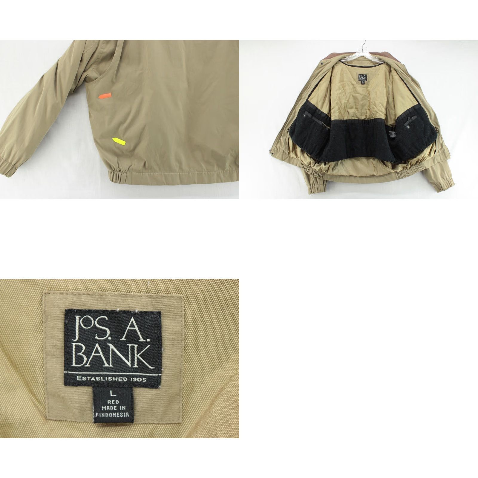 Jos. A. Bank VINTAGE Jos. A. Bank Bomber Jacket Men’s Large Full Zip Removable Liner Cowhide Collar Jacket Men L Brown Bomber Jos. A. Bank Mens Boss? Size US L / EU 52-54 / 3 - 8 Thumbnail