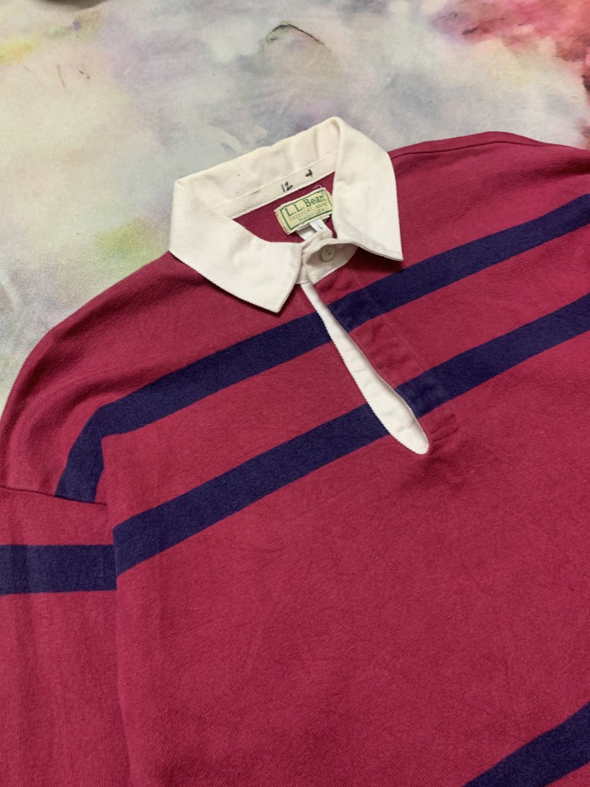 L.L. Bean Vintage 80/90’s LL BEAN Rugby Polo Made In Usa Size US L / EU 52-54 / 3 - 5 Thumbnail