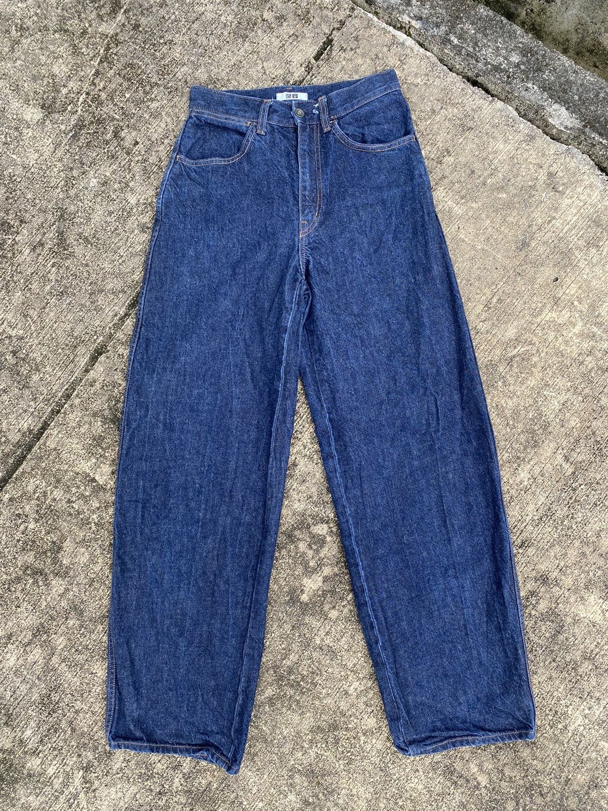 Lemaire × Uniqlo Uniqlo x Lemaire Japan Baggy Blue Denim Pants Jeans Size 25" / US 0 / IT 36 - 2 Thumbnail