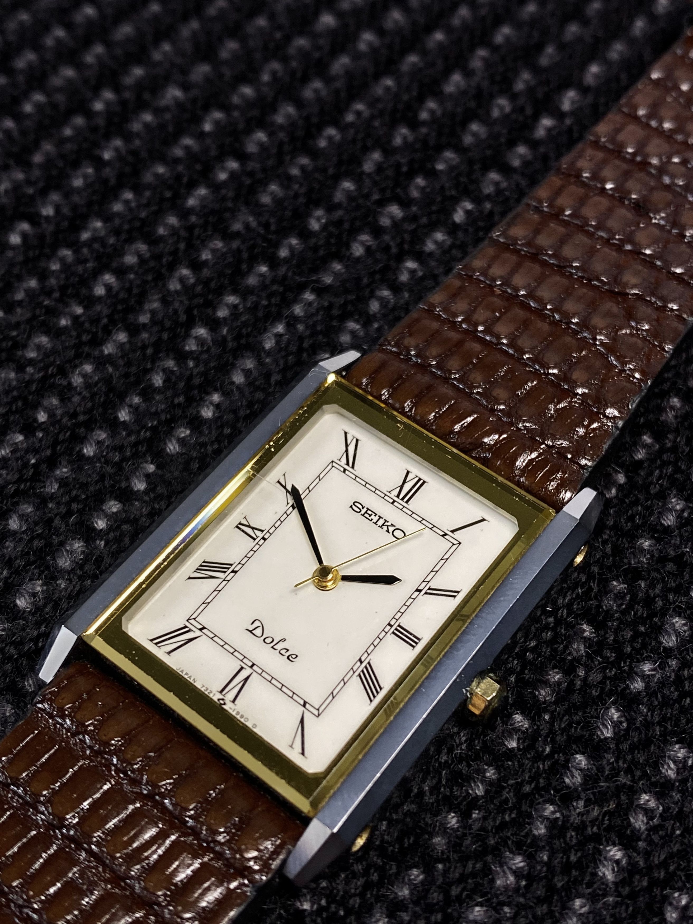 Seiko × Vintage 💥 Vtg 80's Seiko Dolce Tank Tungsten Carbide Size ONE SIZE - 3 Thumbnail