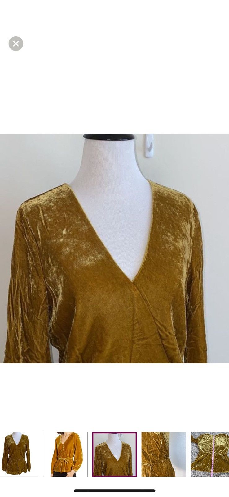 J.Crew J. Crew faux wrap top in drapey velvet size 4 Size S / US 4 / IT 40 - 2 Thumbnail