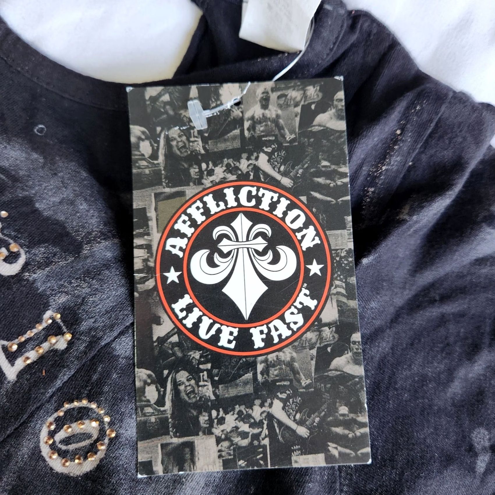 Affliction Affliction Forever Independent Texas Biker Y2K XS Black Studded Graphic Shirt Size XS / US 0-2 / IT 36-38 - 4 Thumbnail