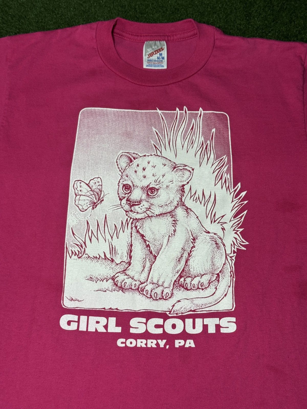 Jerzees × Vintage Vintage 90s Girl Scouts Cookies Corry PA Lion Cub T Shirt Size M / US 6-8 / IT 42-44 - 2 Thumbnail