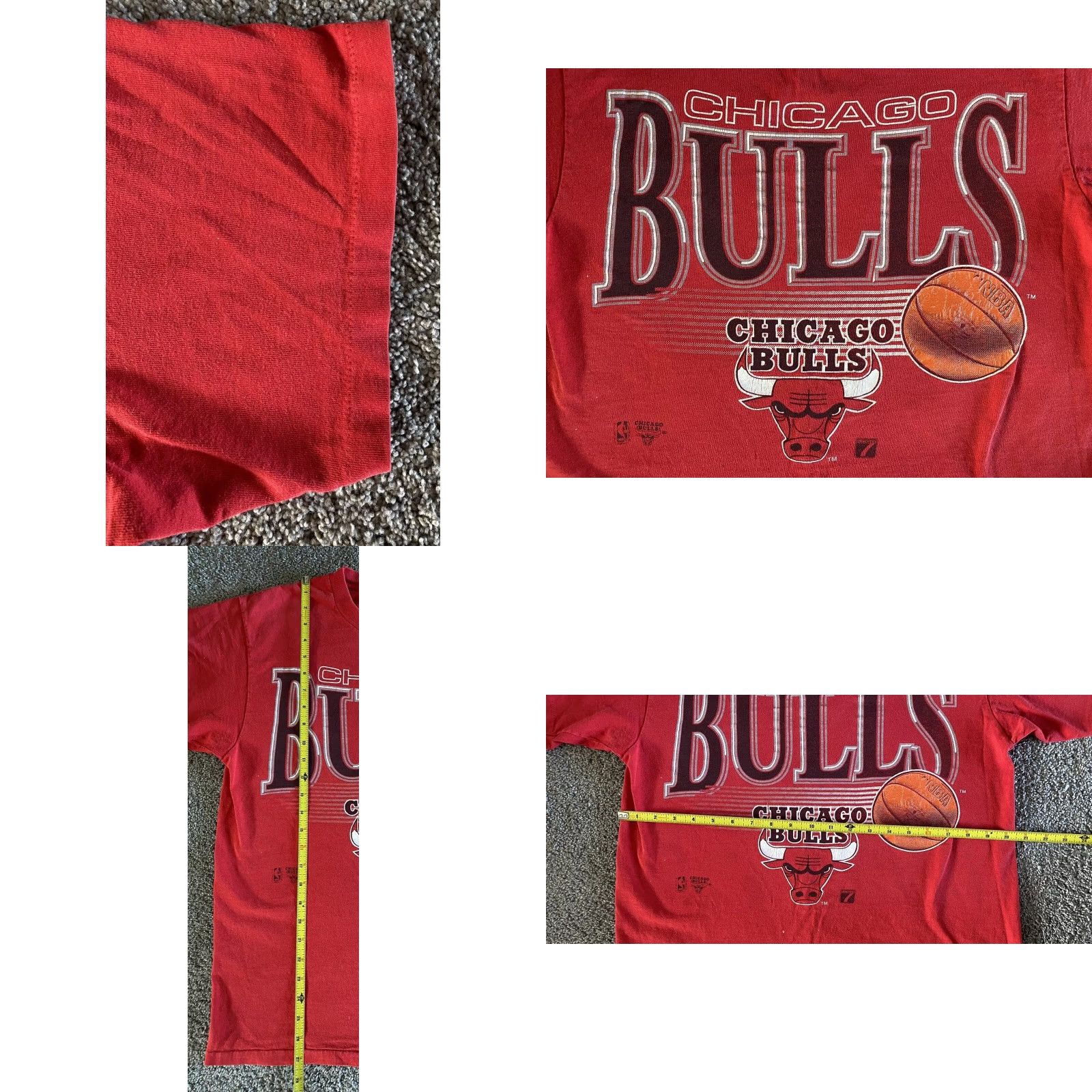 Logo 7 VINTAGE Logo 7 T Shirt Mens Large Red NBA Chicago Bulls Single Stitch Shirt Mens L Red 1990s Bulls Logo 7 Size US L / EU 52-54 / 3 - 8 Thumbnail
