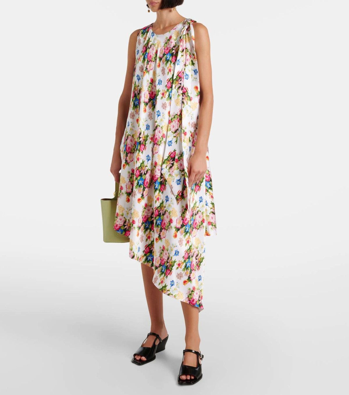 Loewe o1y1025 Midi Dress in Multicolor Size S / US 4 / IT 40 - 4 Thumbnail