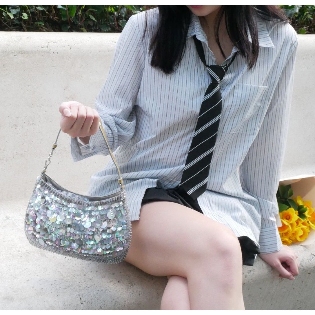 Prada Cleo Glitter Handbag Size ONE SIZE - 1 Thumbnail