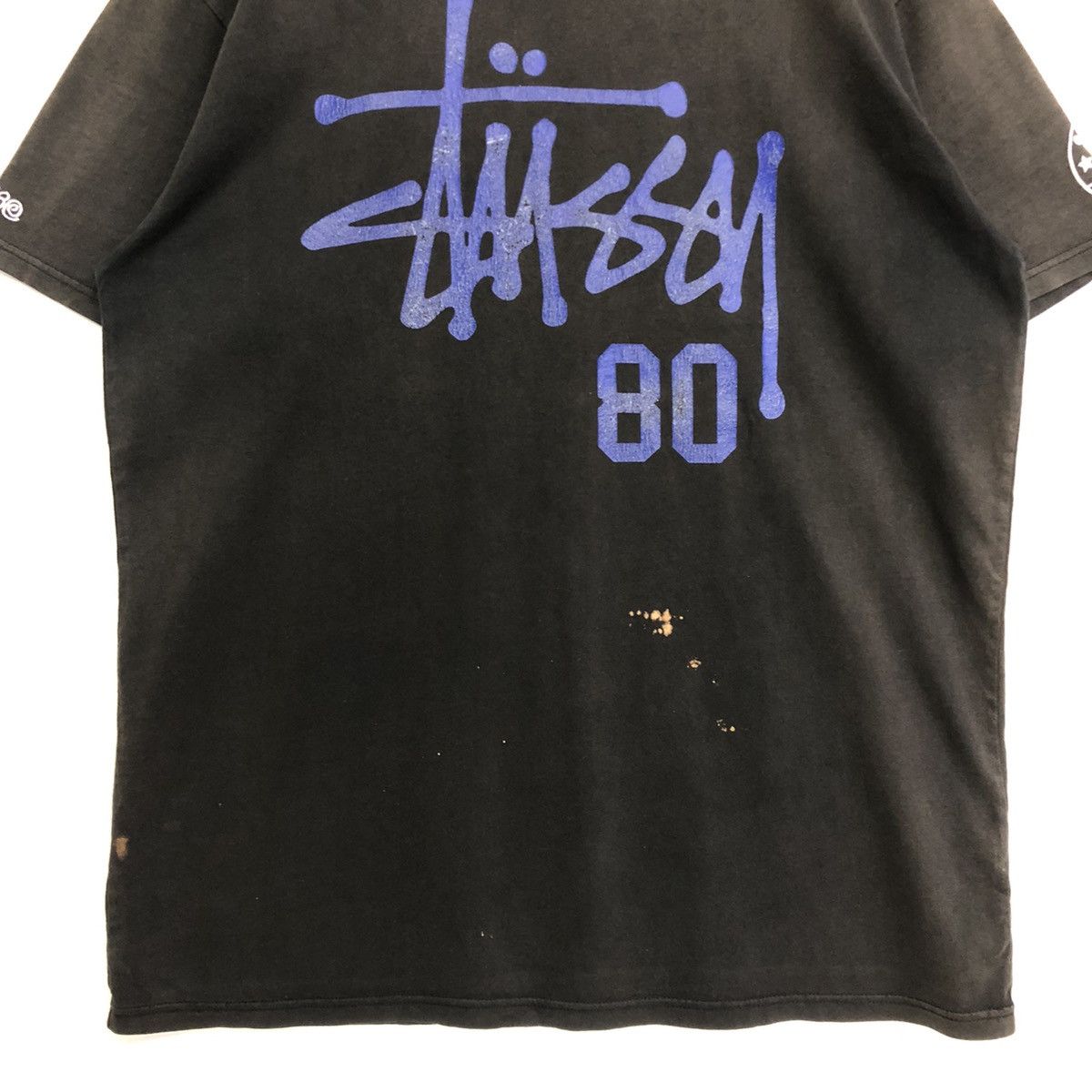Stussy Disstress Stussy 80 Sunfaded Spellout Tshirt Size US XL / EU 56 / 4 - 6 Thumbnail