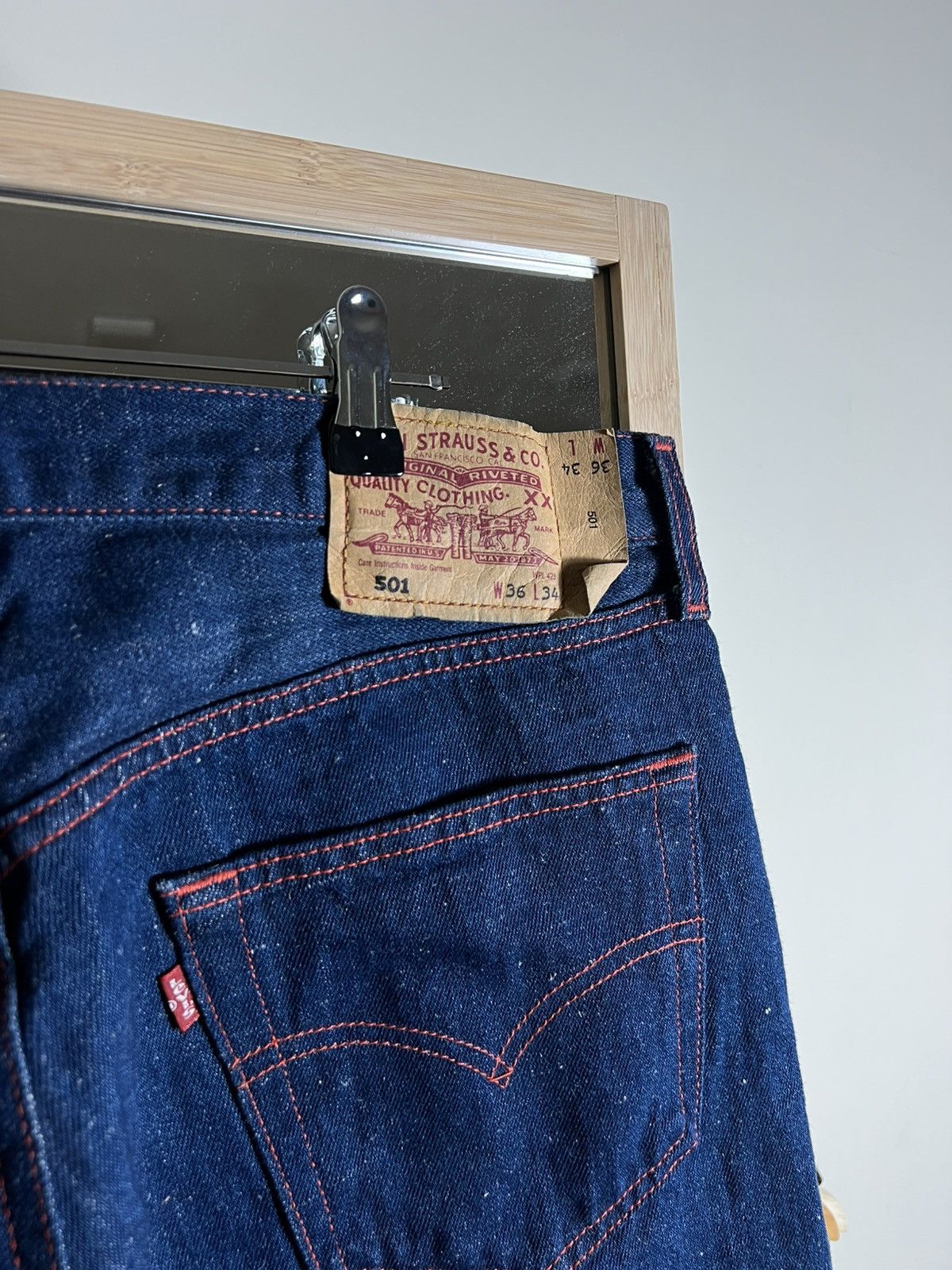 Levi's Levi’s 501 Vintage Relaxed Fit Red Stitch Denim Jeans Poland Size US 36 / EU 52 - 5 Thumbnail