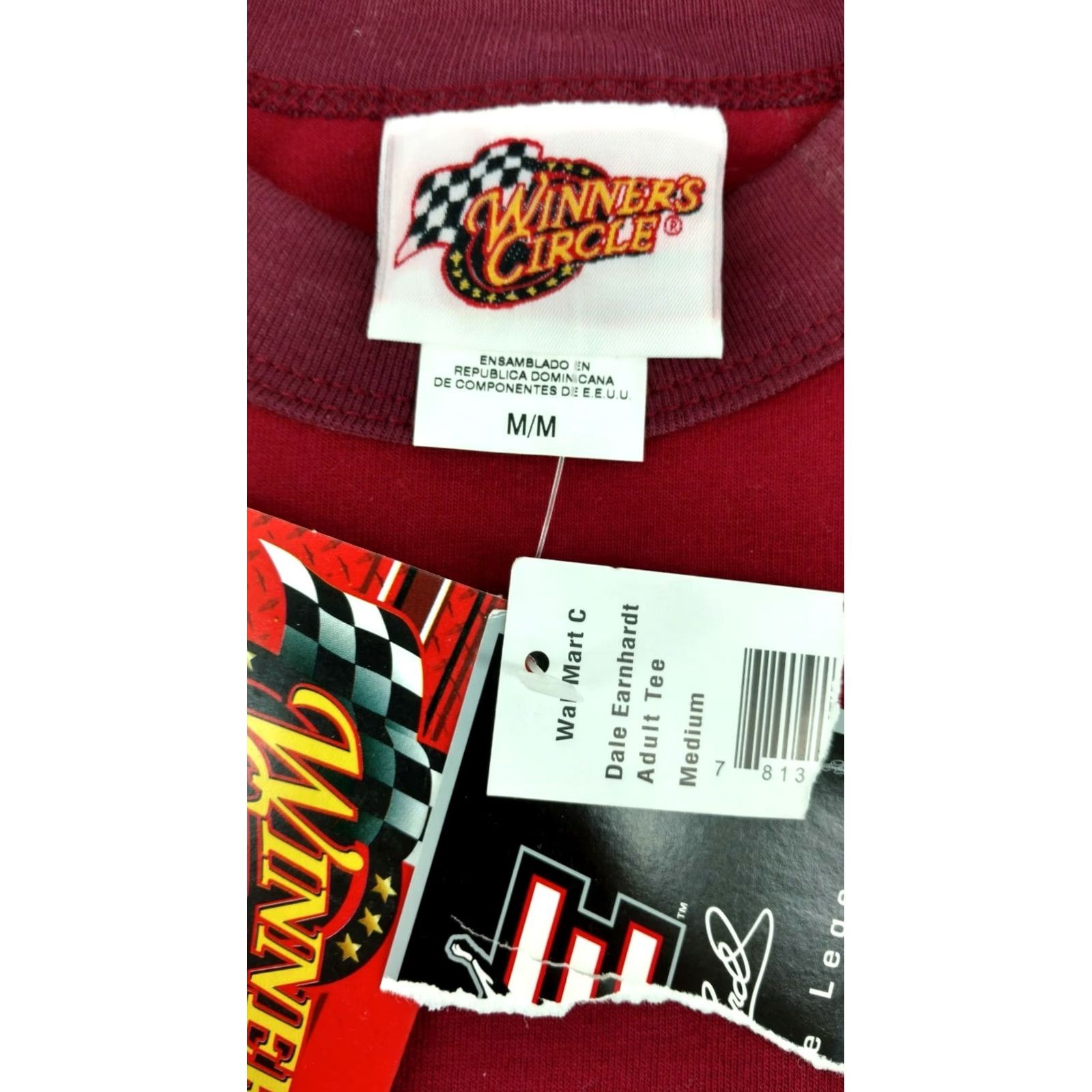 NASCAR VINTAGE Winners Circle Men's T Shirt Nascar Dale Earnhardt The Intimidator Maroon M Regular Small? Size US M / EU 48-50 / 2 - 5 Thumbnail