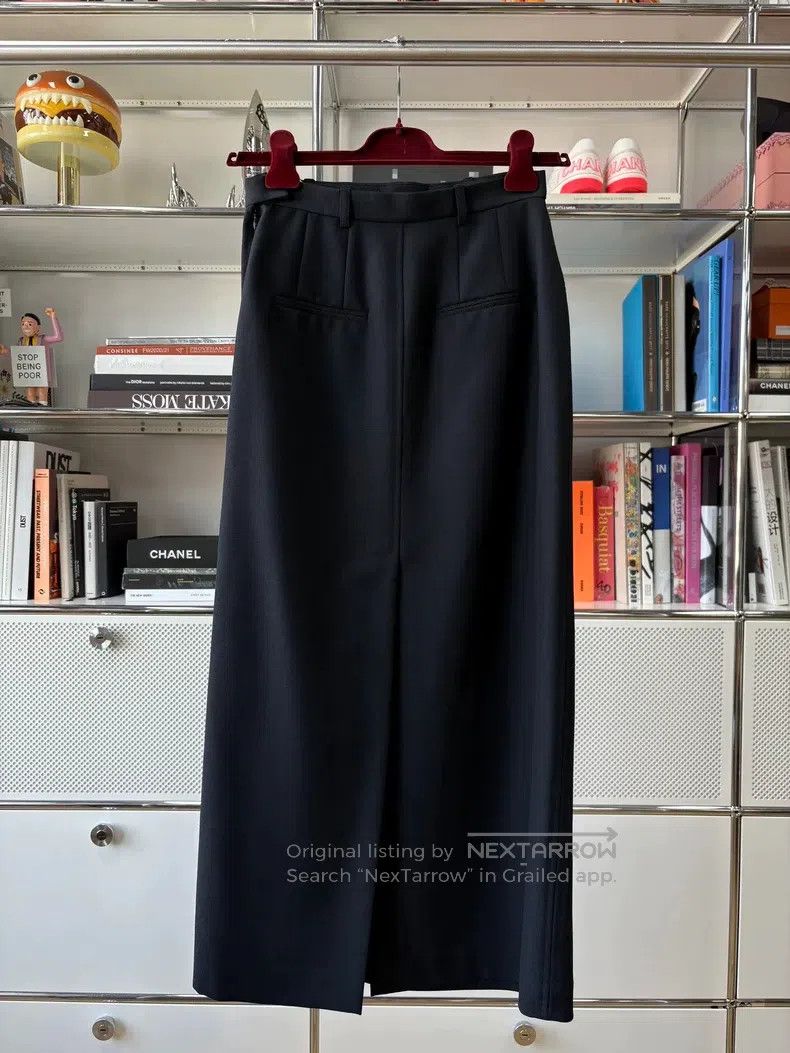 Hermes Hermes Black leather buttoned half-wrap half-skirt Size 24" / US 00 / IT 34 - 7 Thumbnail