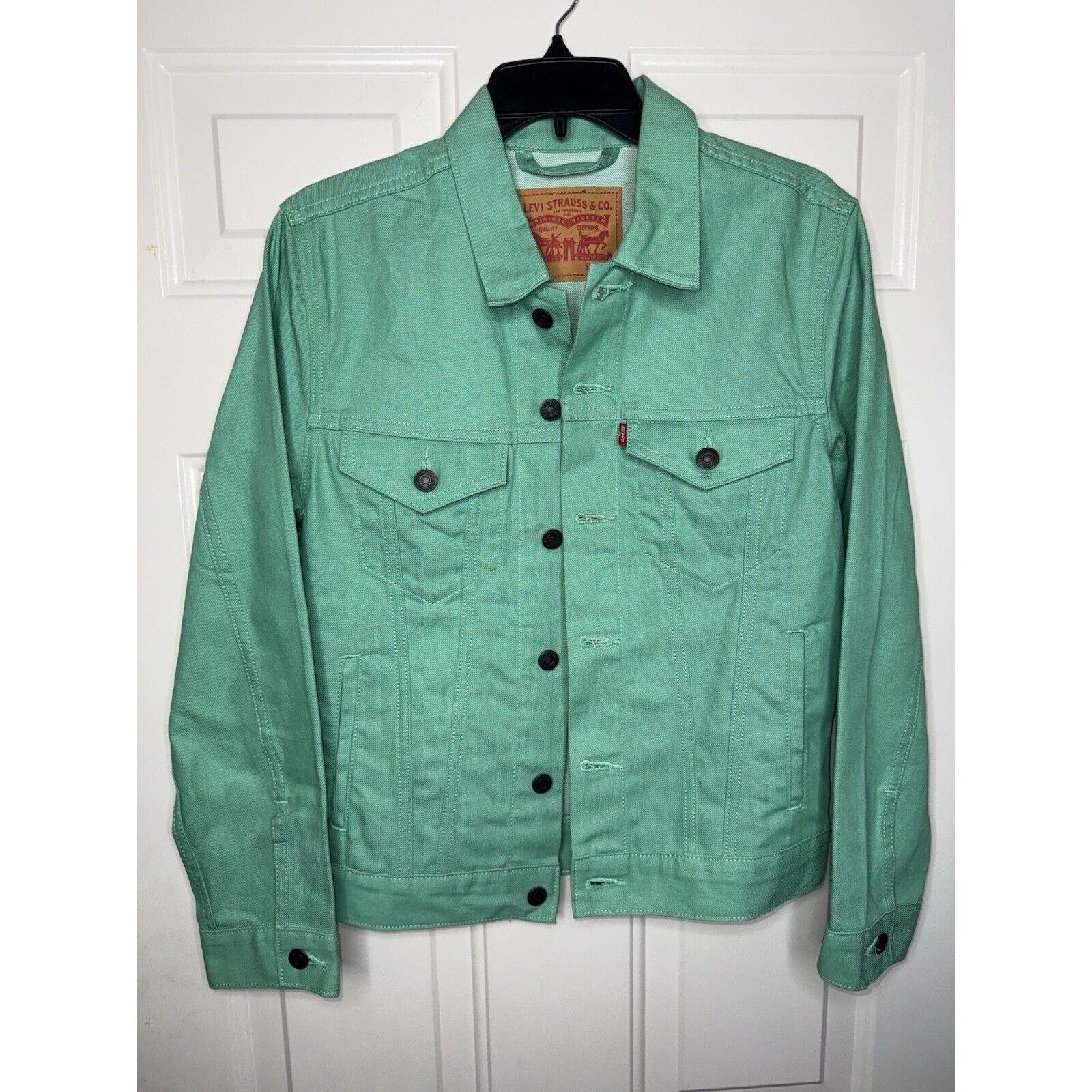 Levi's Levi’s Premium Original Trucker Jacket Green Womens XS Denim Size XS / US 0-2 / IT 36-38 - 1 Thumbnail