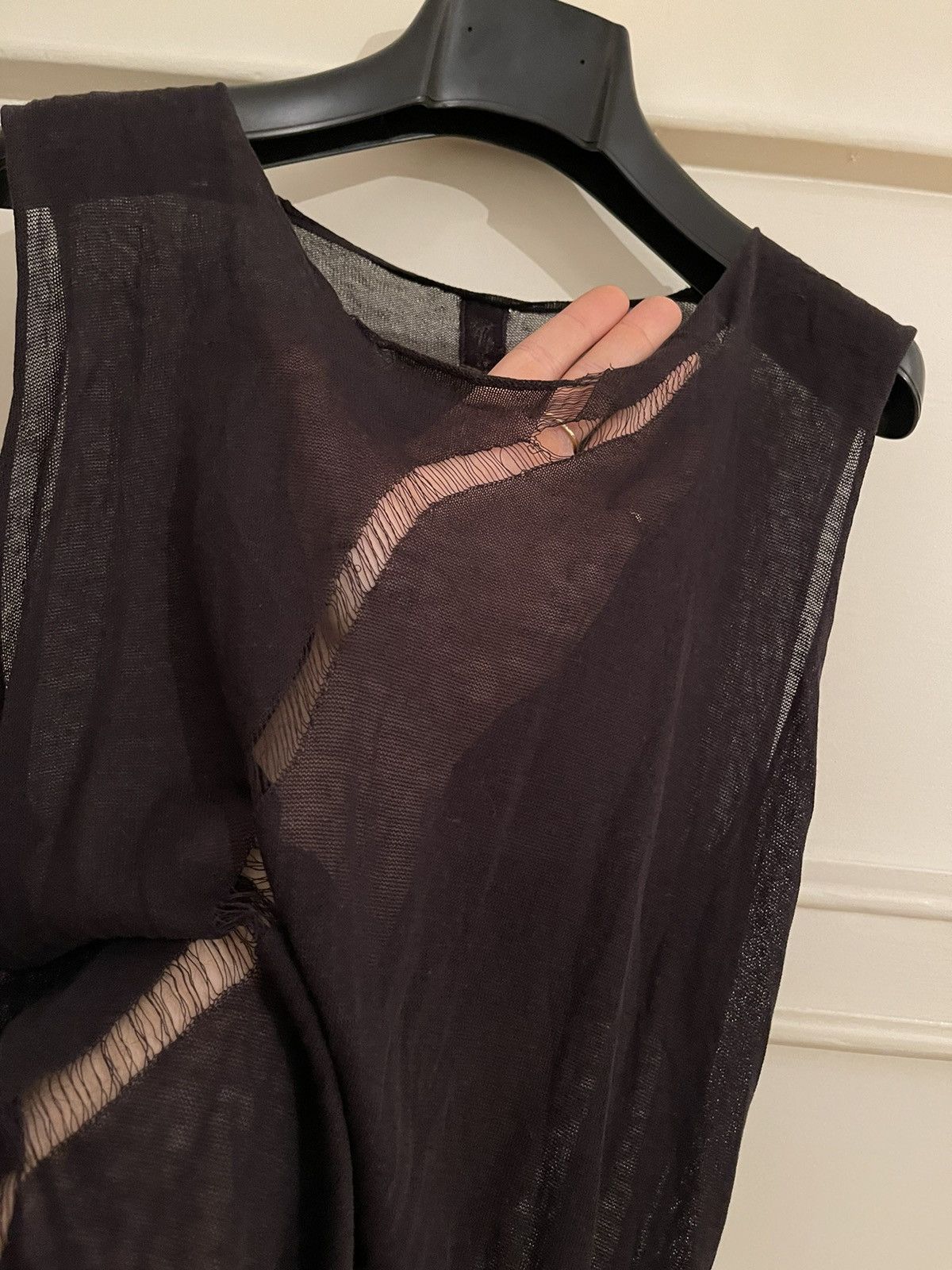 Rick Owens Rick Owens 2009 2010 knitwear tank top Size US L / EU 52-54 / 3 - 7 Thumbnail