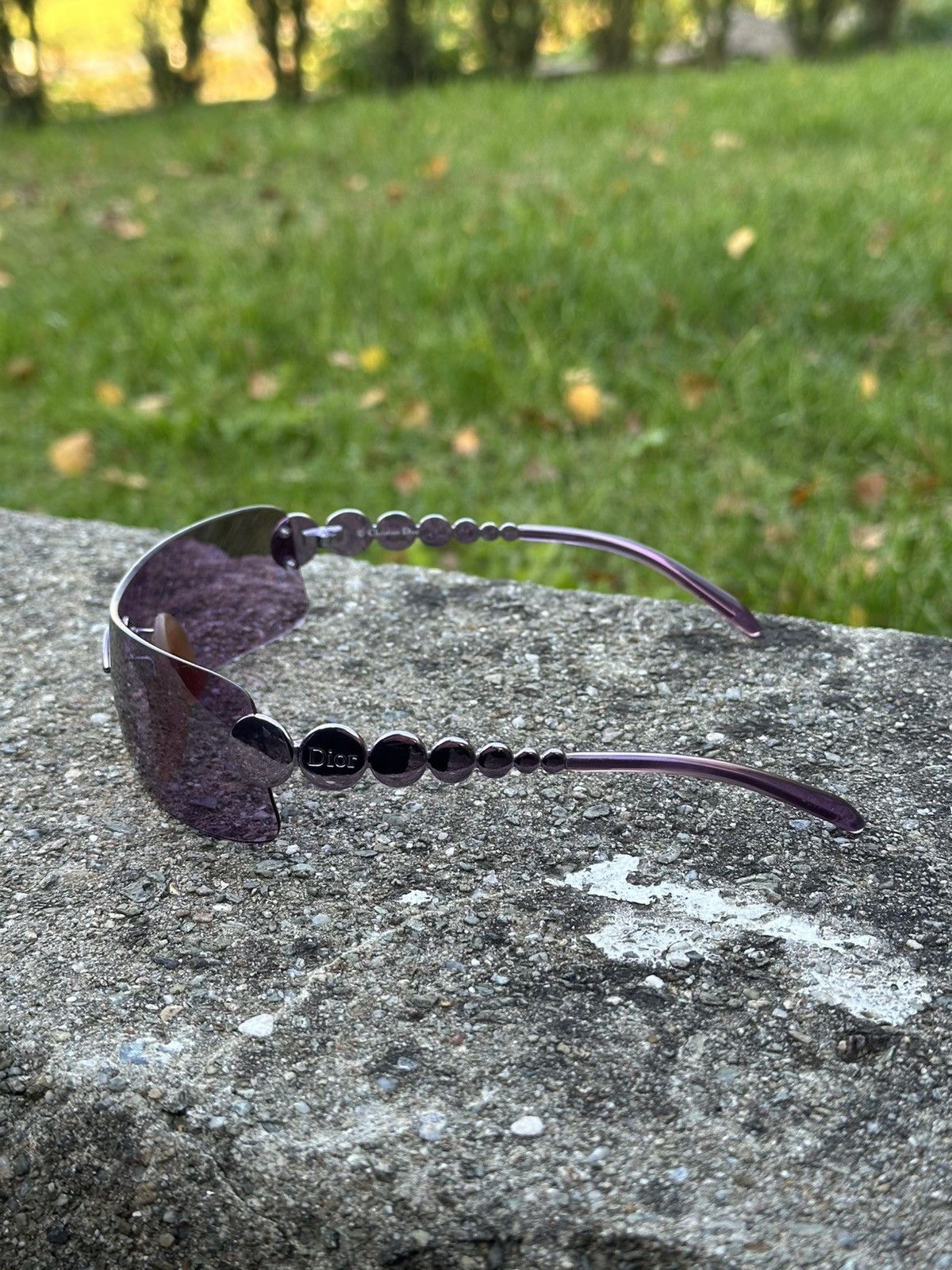 Dior Vintage Christian Dior Sunglasses Ruthenium 80N 120 Purple Size ONE SIZE - 4 Thumbnail