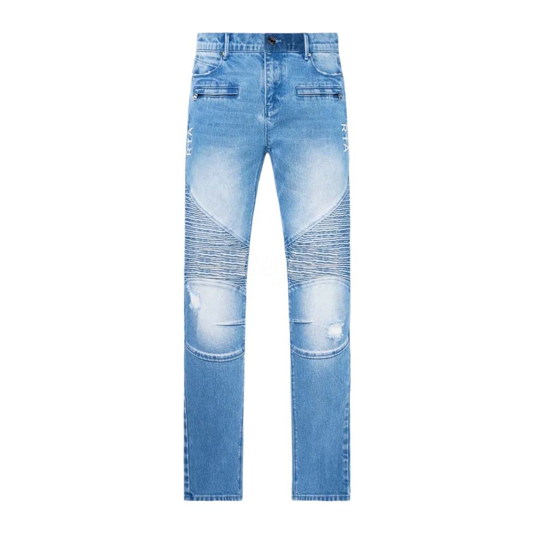 Rta Kieran Medium Wash Blue Jeans Size US 33 - 1 Thumbnail