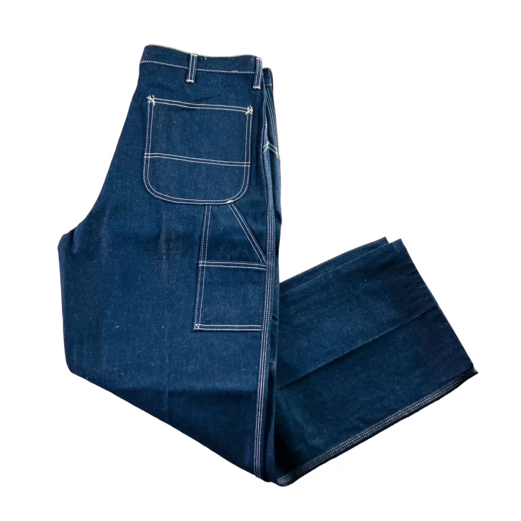 Sears VINTAGE Sears Roebuck Carpenter Jeans Mens Dark Wash Blue 38x30 Relaxed Size US 38 / EU 54 - 2 Thumbnail