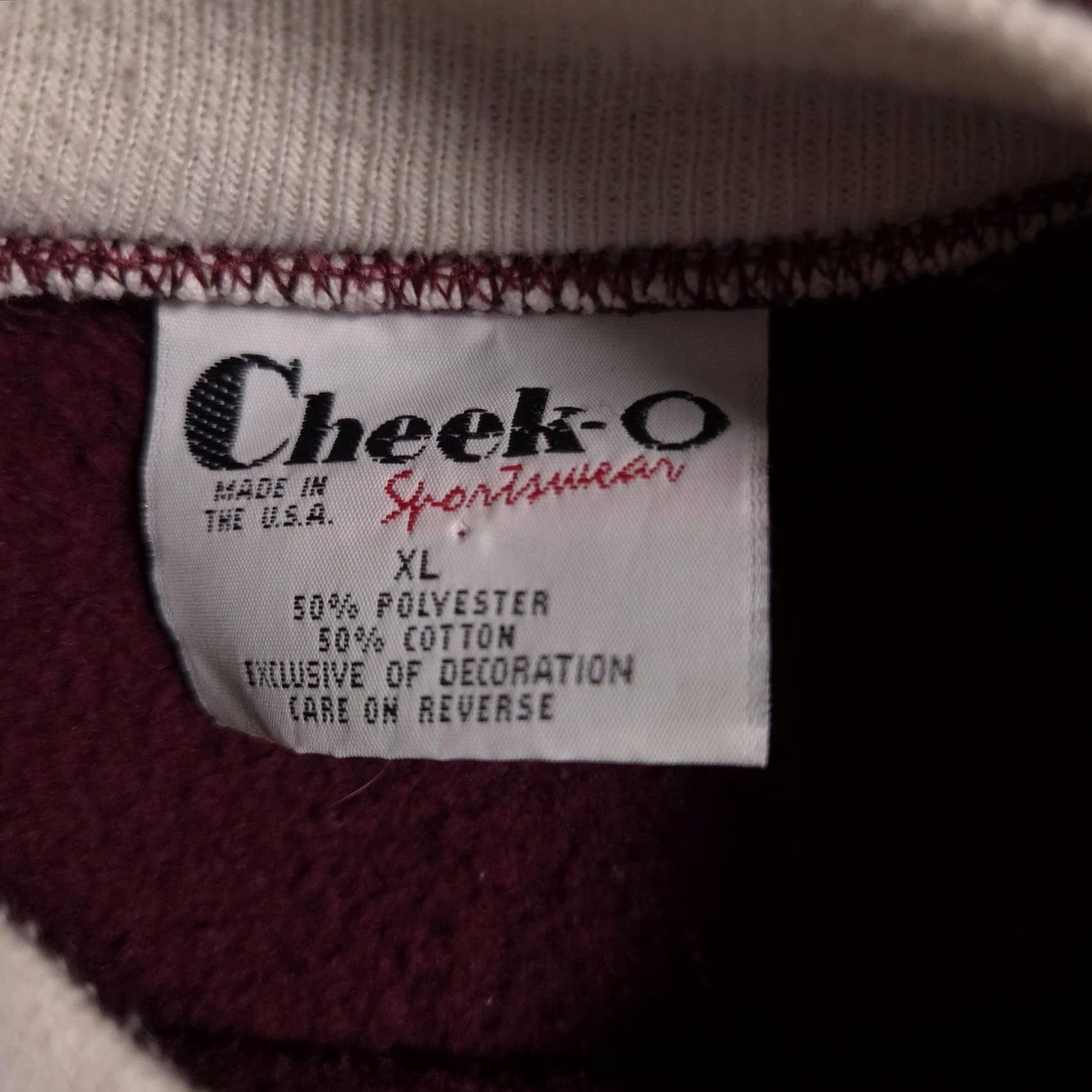 Vintage VINTAGE Cheek-O Sweatshirt Womens XL Burgundy Beary Sweet Grandma Made USA 90s Size XL / US 12-14 / IT 48-50 - 5 Thumbnail