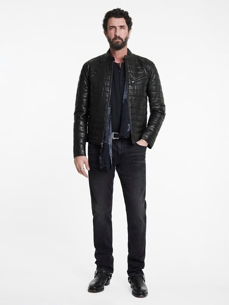 John Varvatos Kitt Quilted Racer Jacket EU 5 USA 40 Size US M / EU 48-50 / 2 - 4 Thumbnail