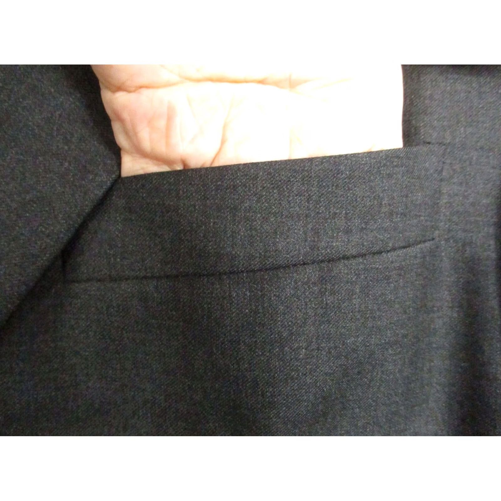 Vintage Hickey Freeman Solid Black Wool Blazer Jacket 48R EUC Mens Blazer Size 48R - 3 Thumbnail