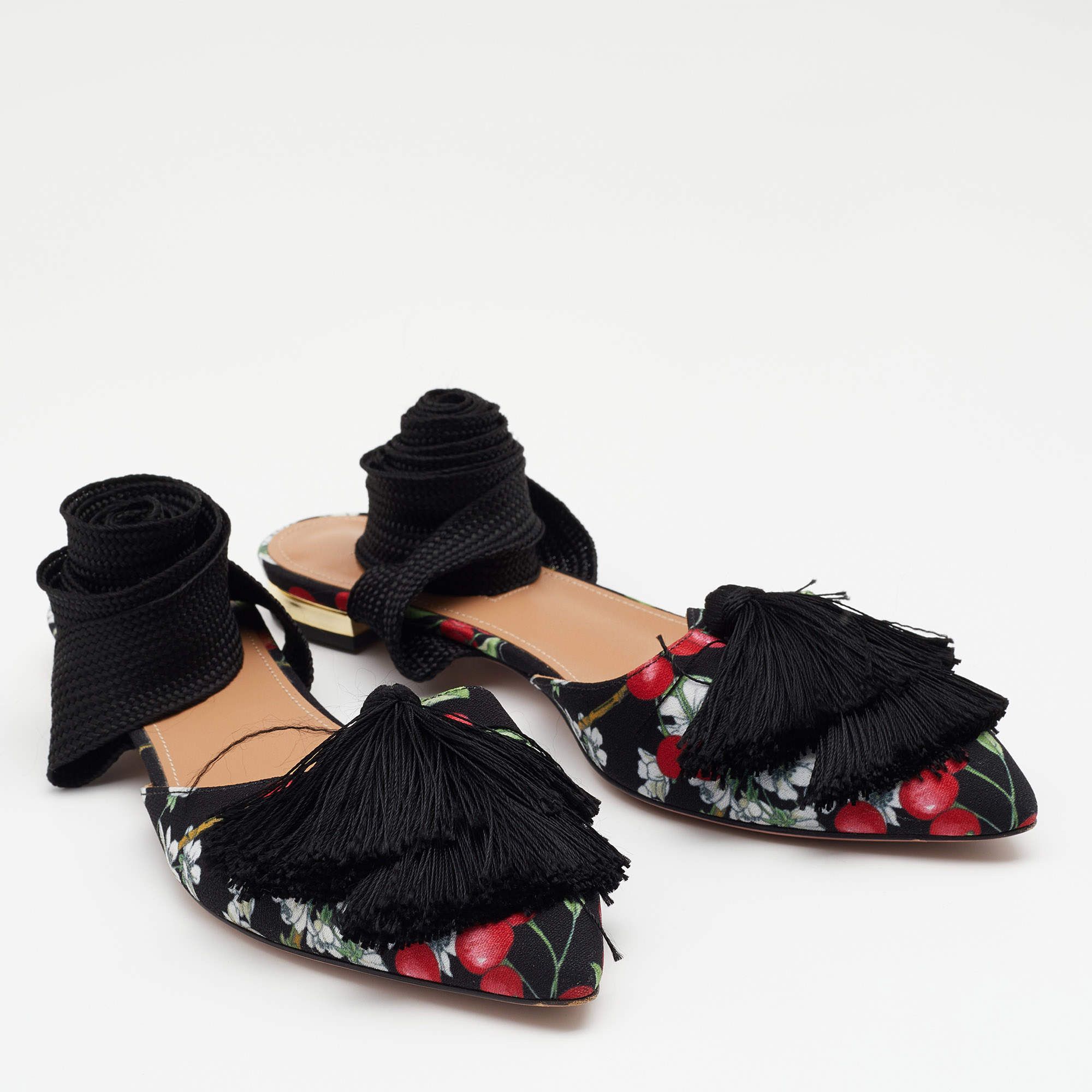 Aquazzura o1y0625 Ballet Flats in Multicolor Size US 6.5 / IT 36.5 - 4 Thumbnail