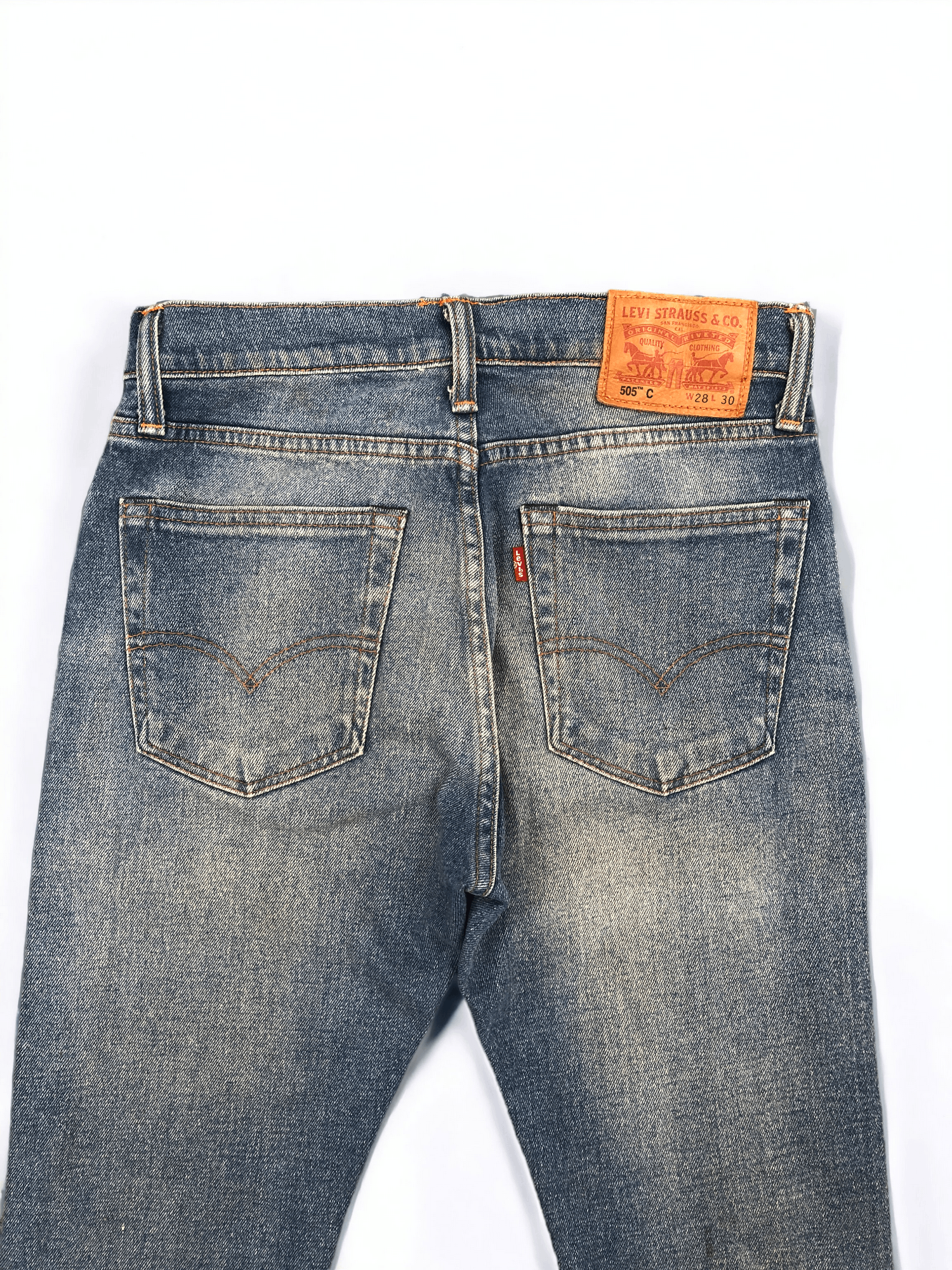 Levi's Vintage Levis 505 Faded Blue Jeans 29x28.5 S0016 Size US 29 - 4 Thumbnail