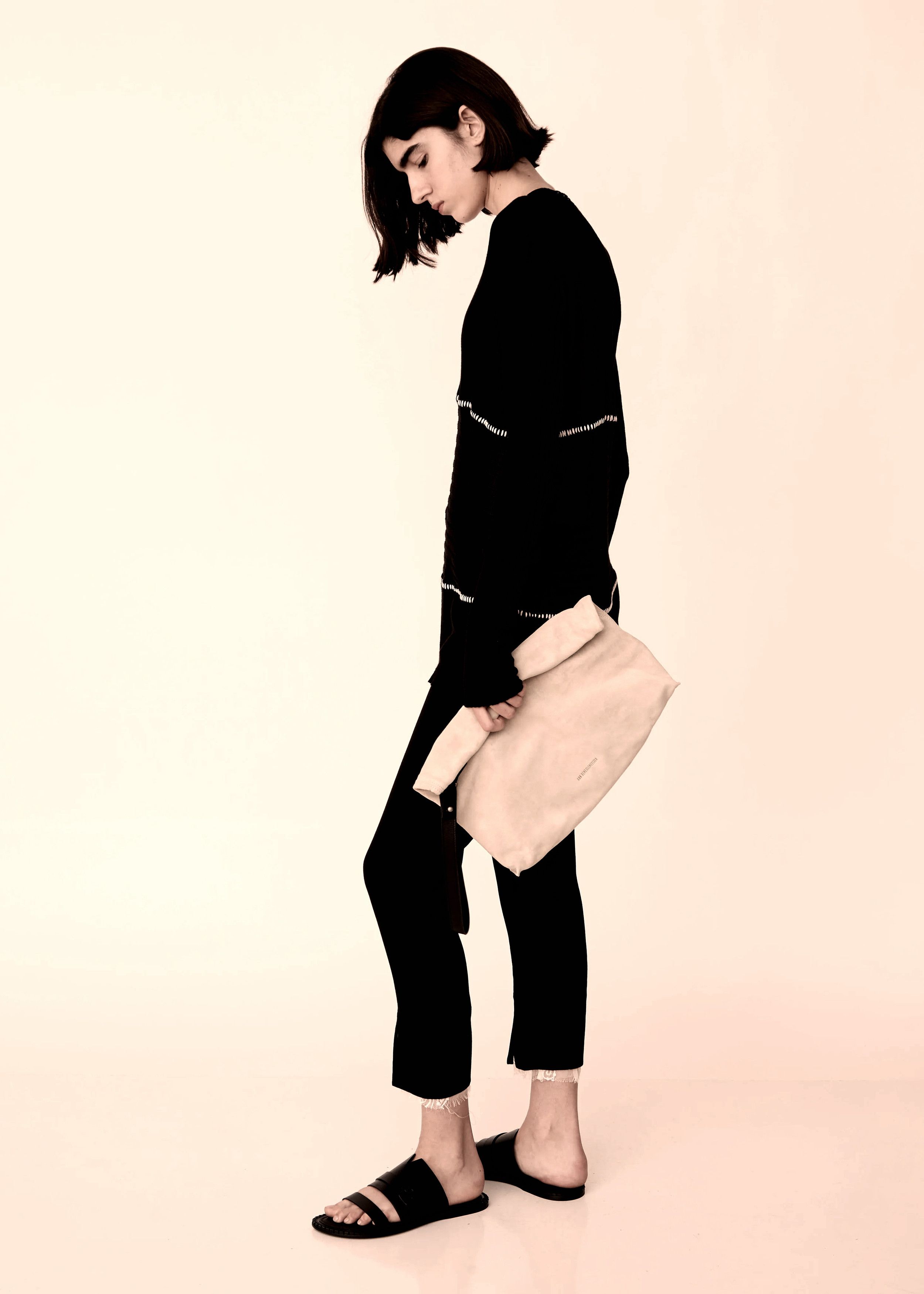 Ann Demeulemeester Ann Demeulemeester suede roll clutch Size ONE SIZE - 2 Thumbnail