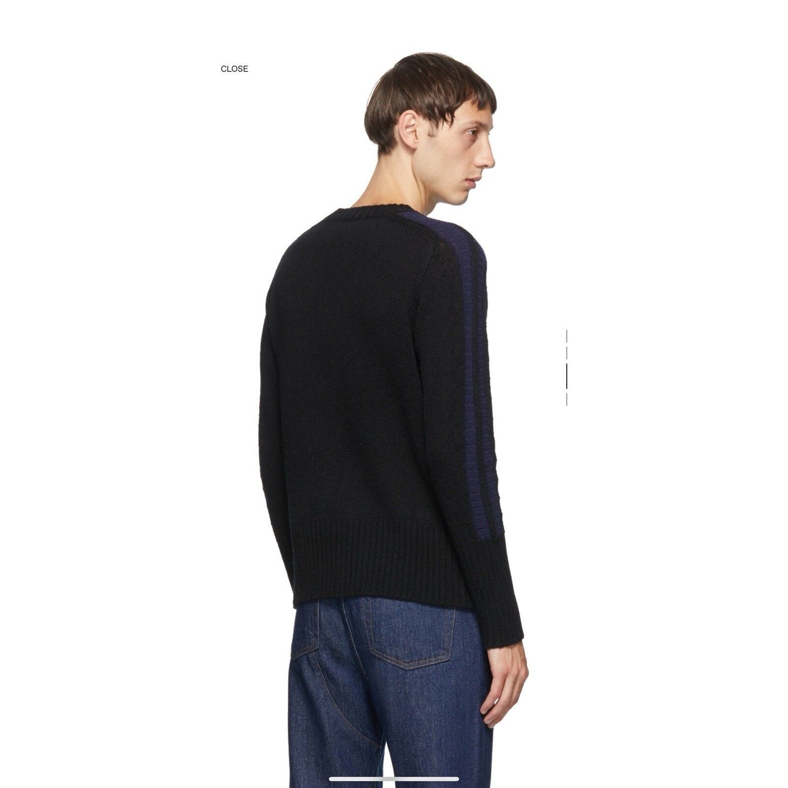 Random Identities Random Identities Black Wool Crewneck Sweater in Size L Size US L / EU 52-54 / 3 - 8 Thumbnail