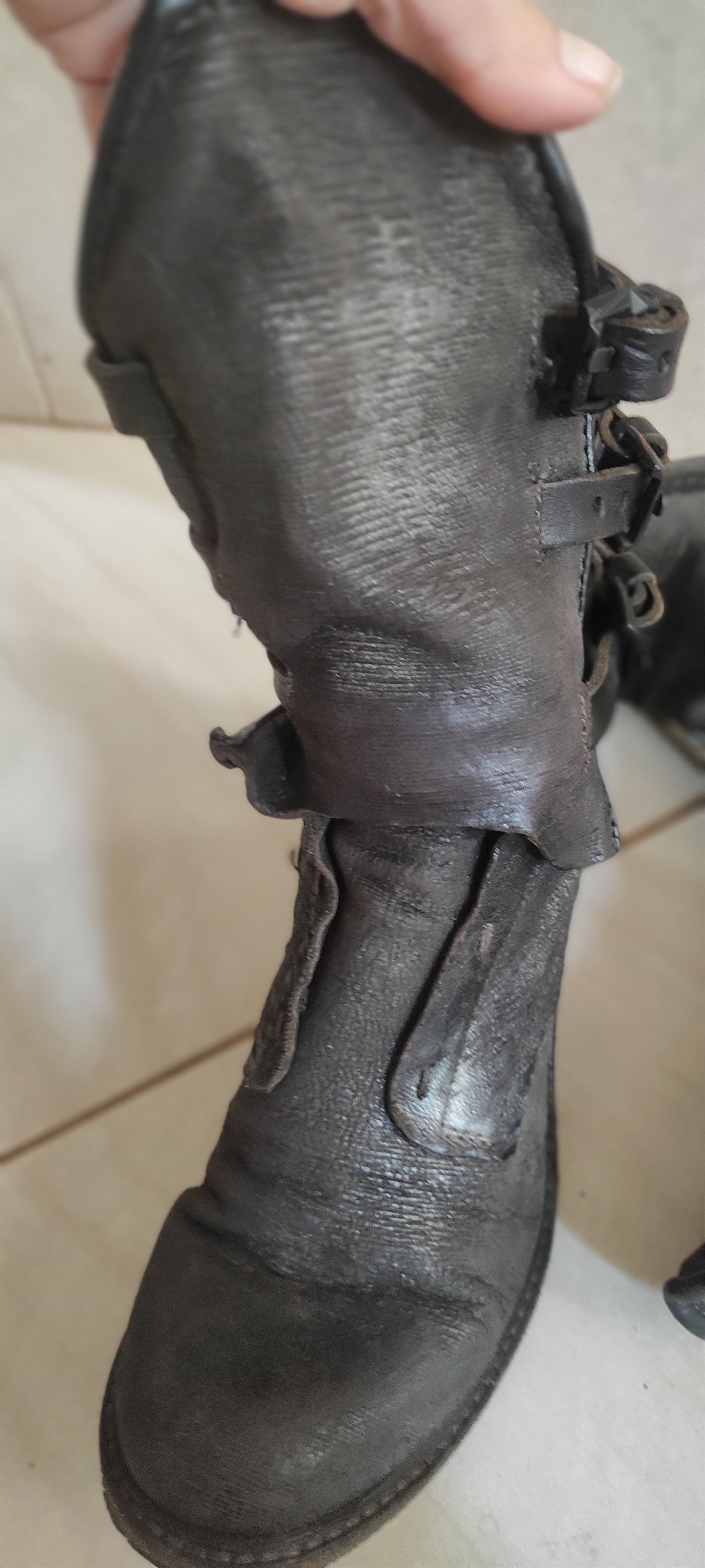 A.S.98 A.S.98 VTG Airstep Ankle Biker Boots Leather Zip Buckle Size US 9 / IT 39 - 15 Thumbnail