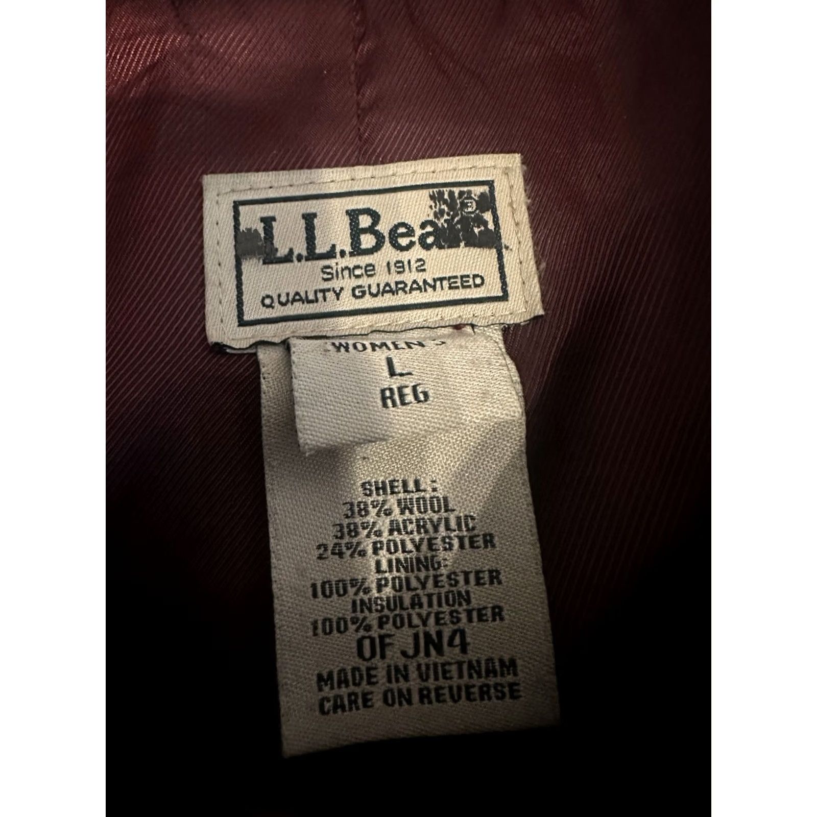 Vintage LL Bean Coat Wool Button Front Jacket Red Large Womens Regular XL Insulated Lined Pockets Collared Fall Winter Vintage Y2K Size XL / US 12-14 / IT 48-50 - 3 Thumbnail