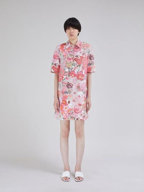 Marni oc11z0525 Floral Print Dress in Multicolor Size S / US 4 / IT 40 - 1 Thumbnail