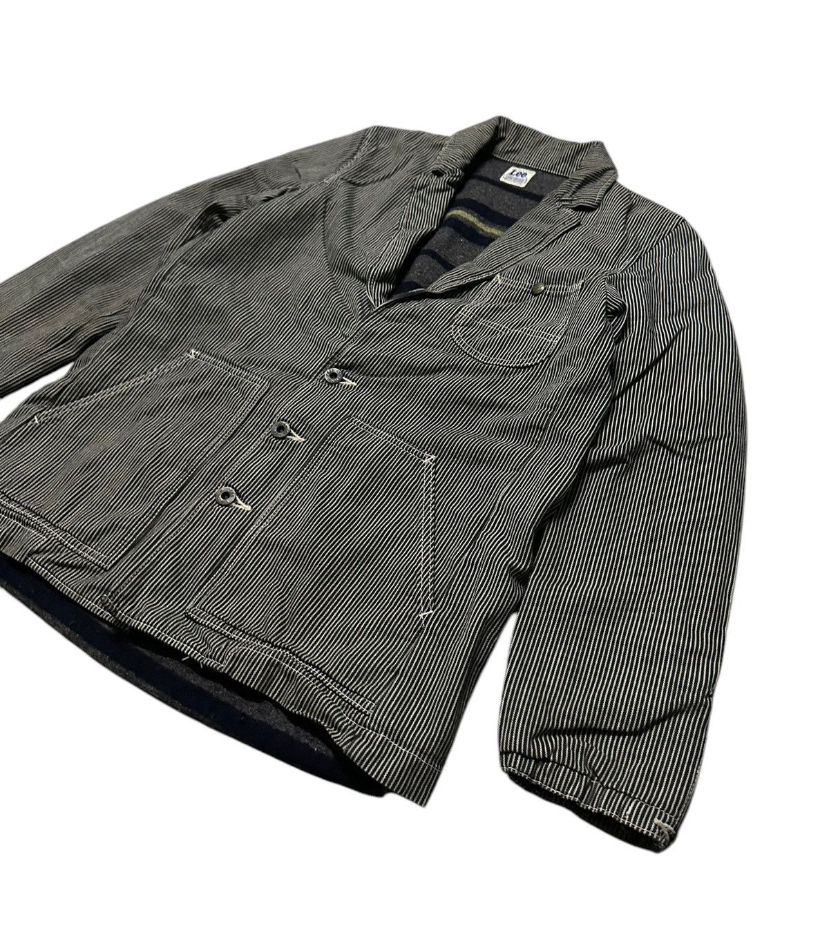 Lee Lee shawl collar hickory blanket denim jacket Size US S / EU 44-46 / 1 - 5 Thumbnail