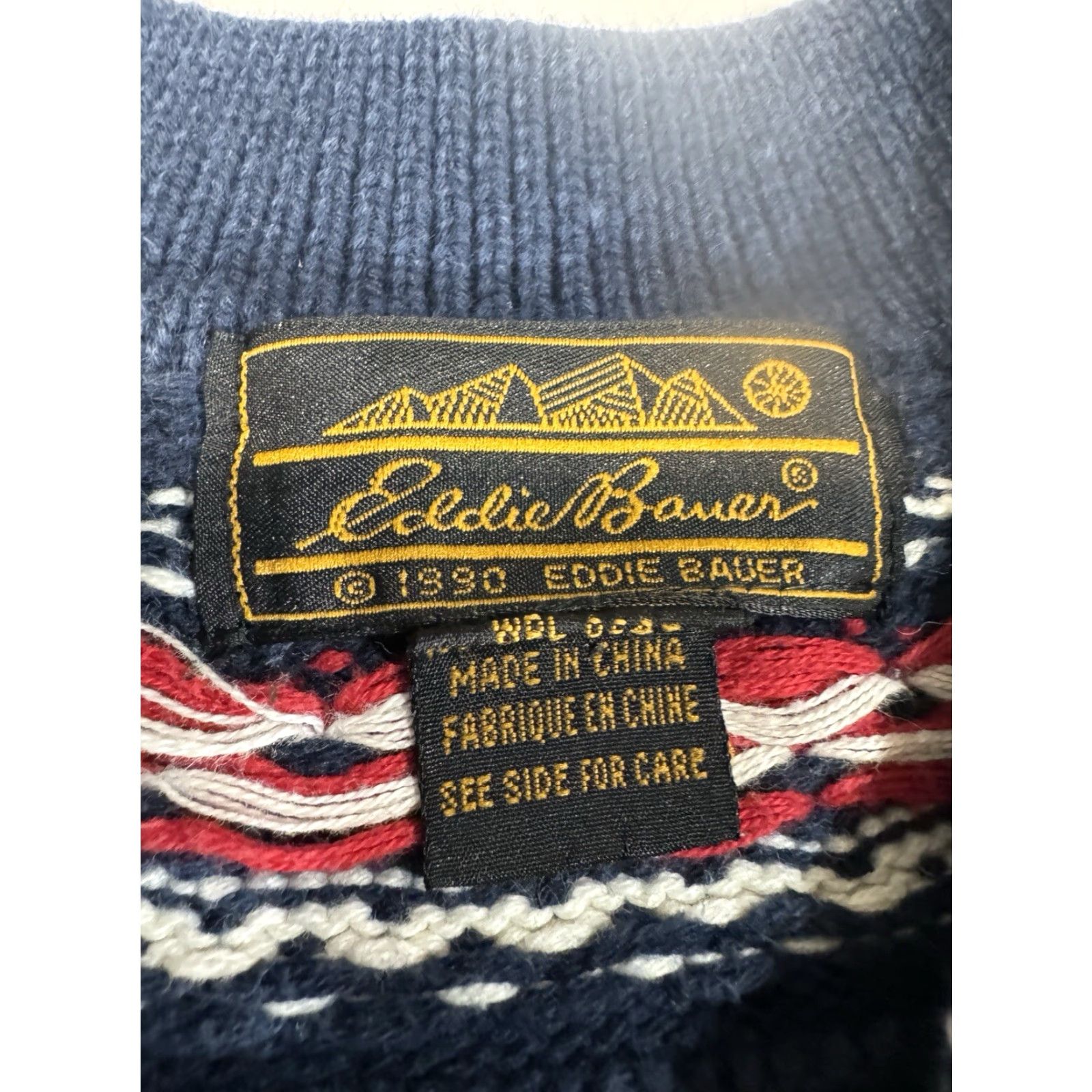 Eddie Bauer VINTAGE Eddie Bauer Full Zip Sweater Navy Blue Cotton Knit USA Size M Unisex Adults Size M / US 6-8 / IT 42-44 - 6 Thumbnail