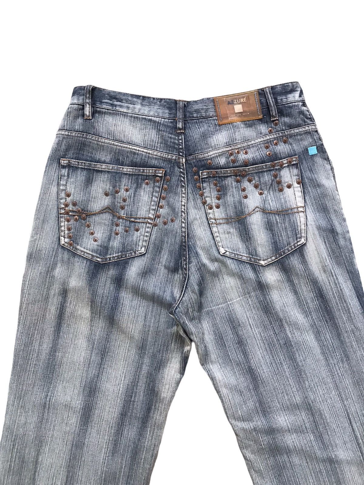 Other Azurre Blue Stripes Straight Denim Jeans Size US 34 / EU 50 - 9 Thumbnail