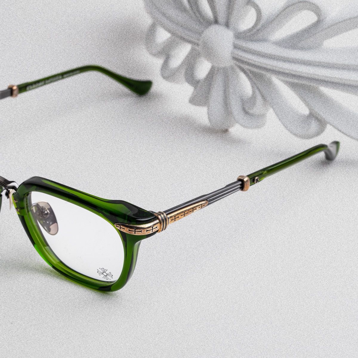 Chrome Hearts CHROME HEARTS TITANASLUVR MOSS/ PEWTER GLASSES Size ONE SIZE - 3 Thumbnail