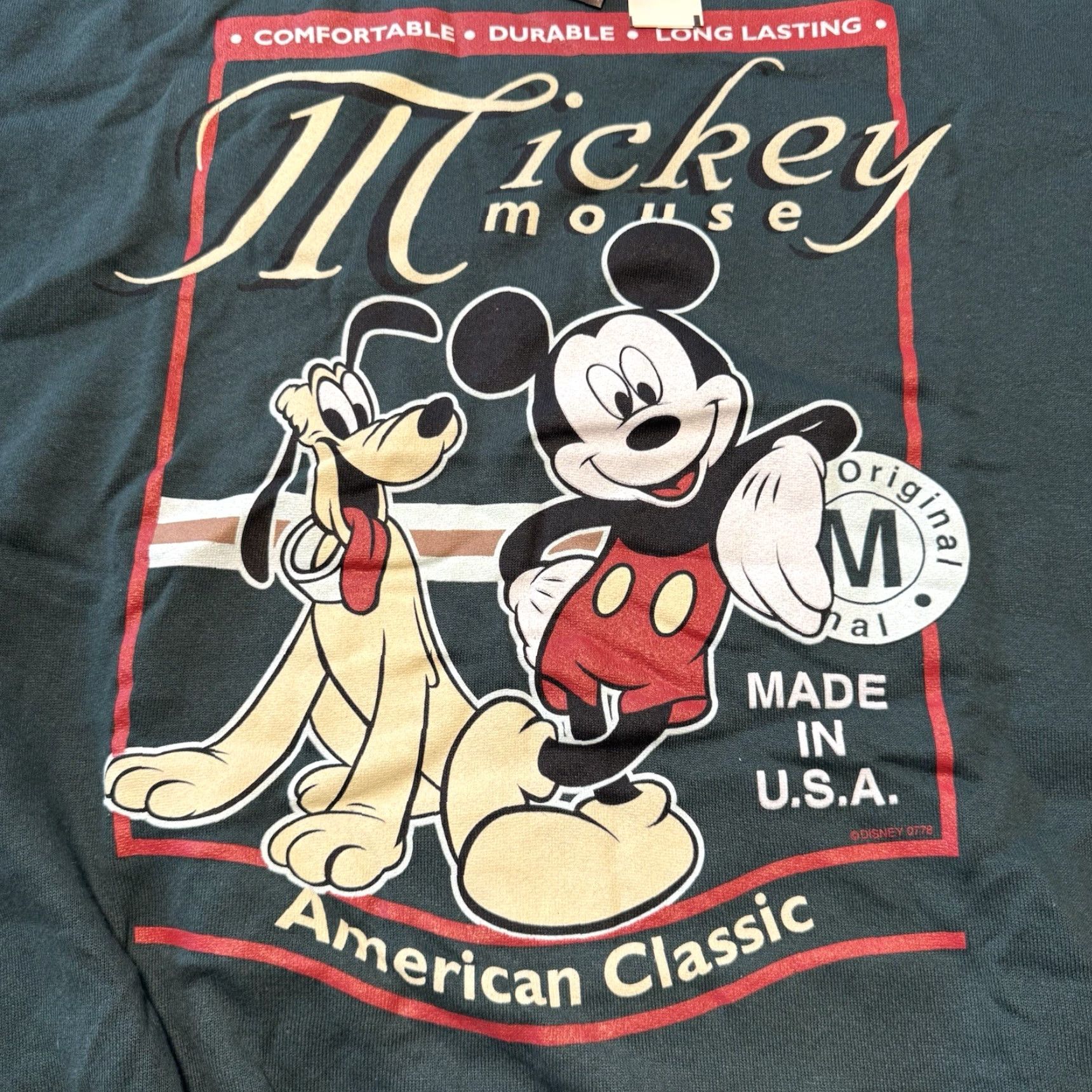Disney VINTAGE Disney Mickey Mouse Sweatshirt USA Made Pluto American Classic Sweatshirt XL Men Green Logo 90s Retro Cartoon Size US XL / EU 56 / 4 - 3 Thumbnail