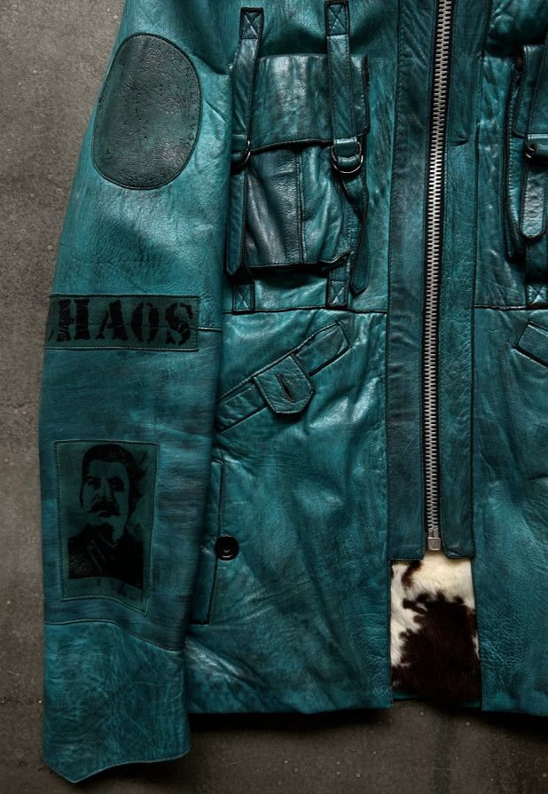 Other Diamond Dogs Heavily Waxed Patchwork Leather Jacket Size US S / EU 44-46 / 1 - 8 Thumbnail