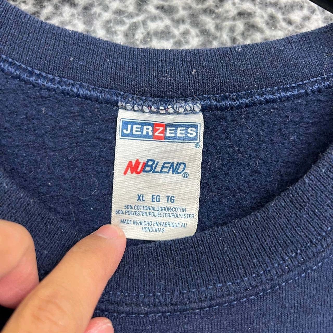Jerzees Vintage Jerzees Nublend Sweatshirt Men XL Navy Long Sleeve Size US XL / EU 56 / 4 - 4 Thumbnail