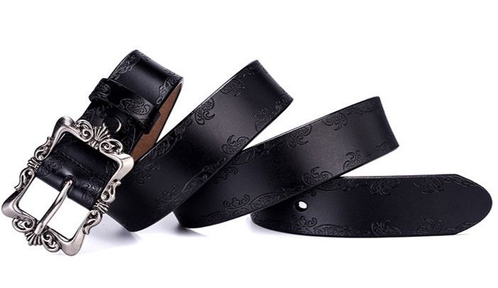 Designer × Vintage Retro Embossed Floral Belt Size ONE SIZE - 3 Thumbnail